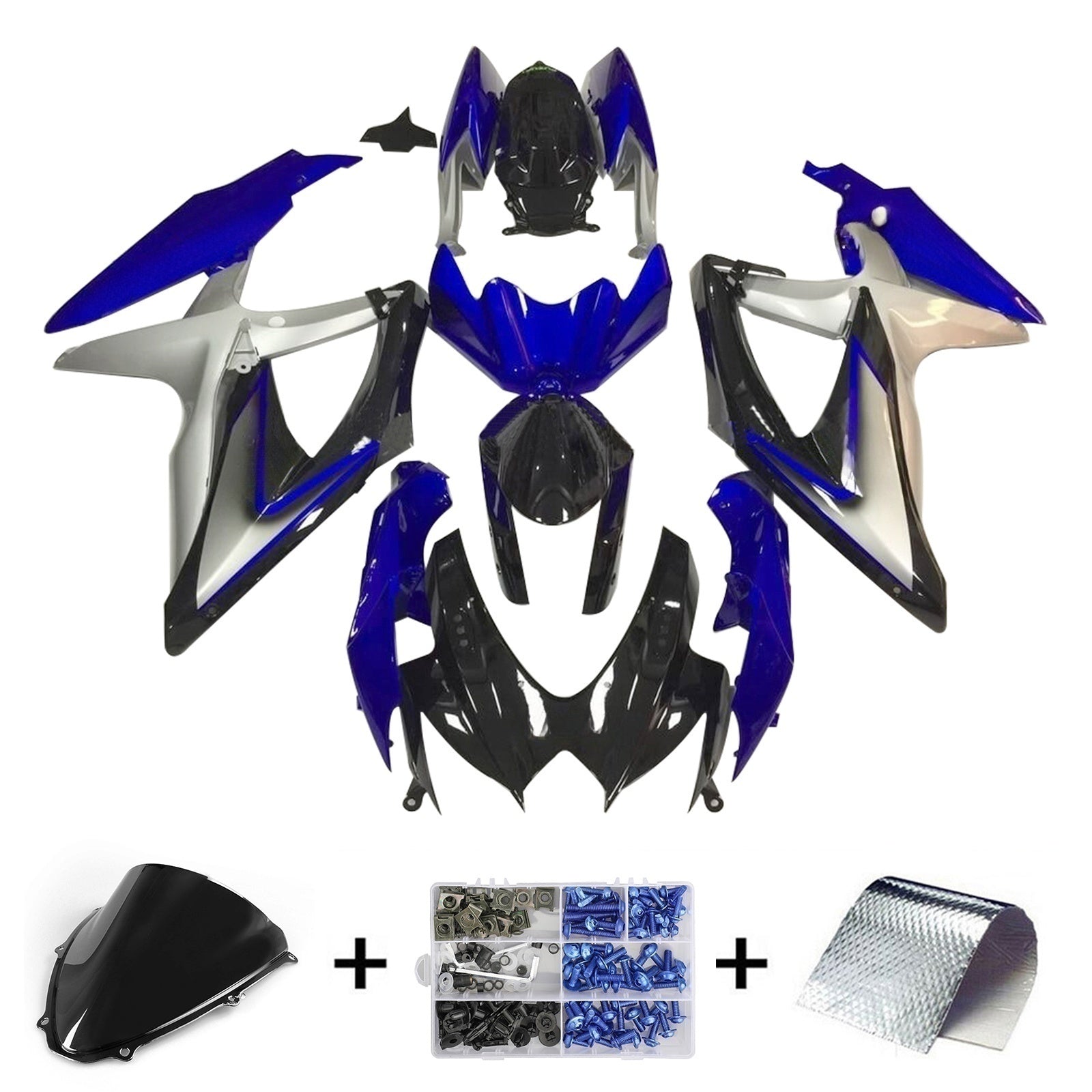 Amotopart 2006-2007 K6 GSXR 600/750 Suzuki Blue&Silver Fairing kit