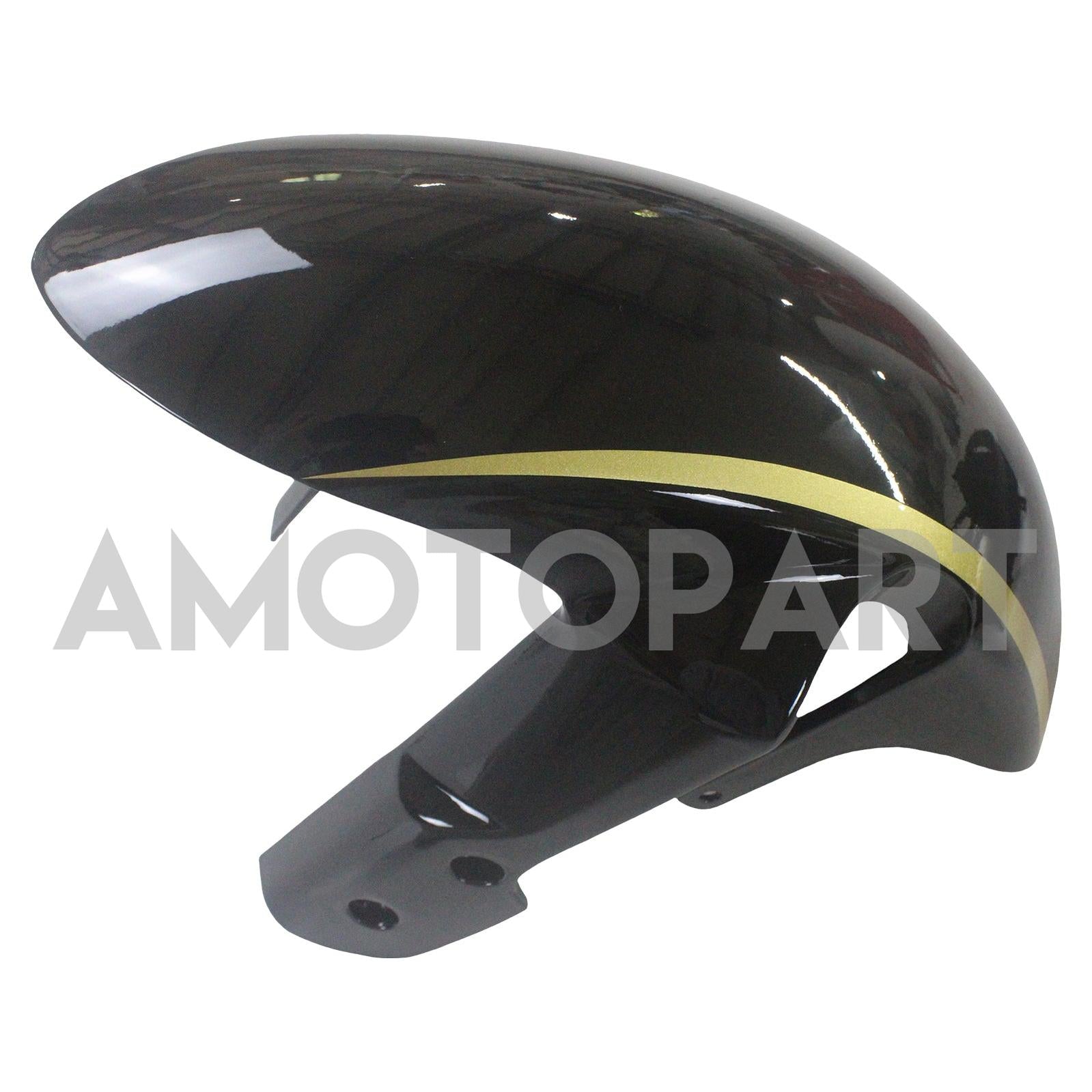 Amotopart 2006-2007 K6 GSXR 600/750 Suzuki Gloss Black with Gold Stripe Fairing kit