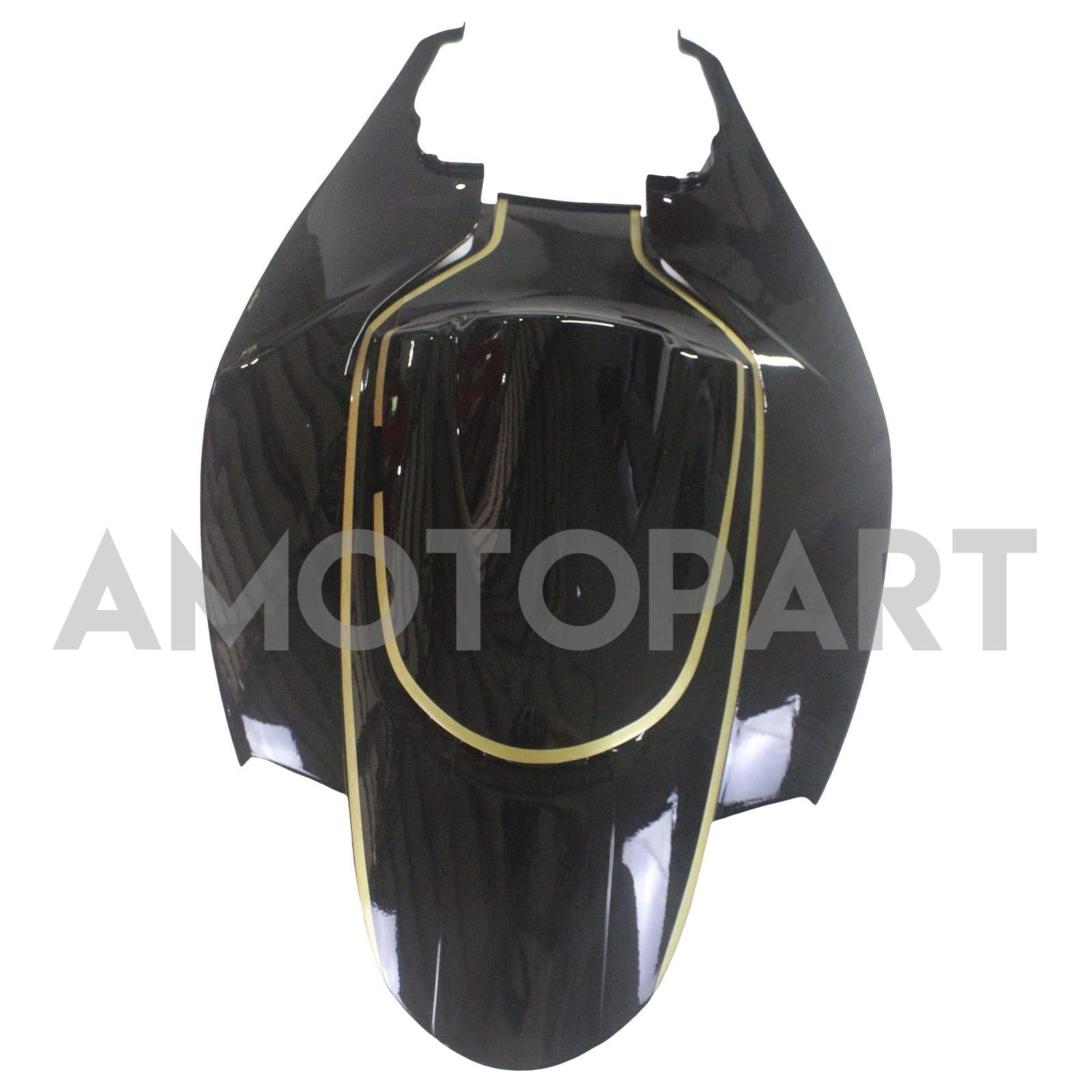 Amotopart 2006-2007 K6 GSXR 600/750 Suzuki Gloss Black with Gold Stripe Fairing kit