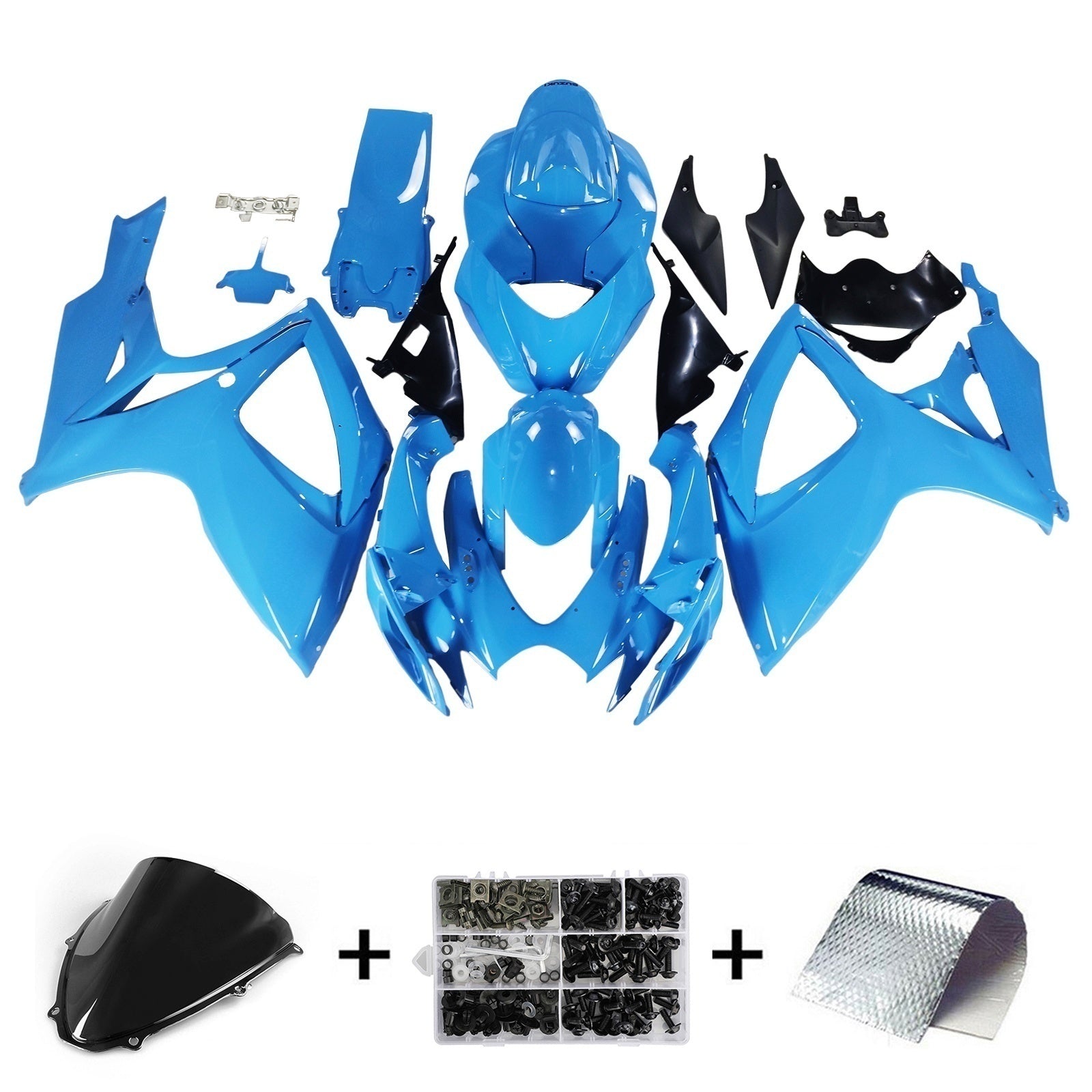 Amotopart 2006-2007 K6 GSXR 600/750 Suzuki Gloss Blue Fairing kit