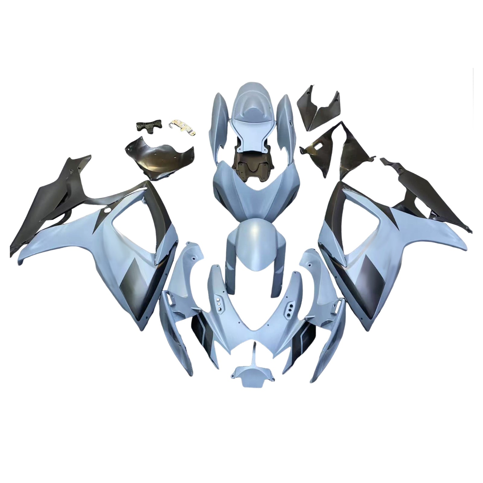 Amotopart 2006-2007 K6 GSXR 600/750 Suzuki Gris&Kit de carénage noir