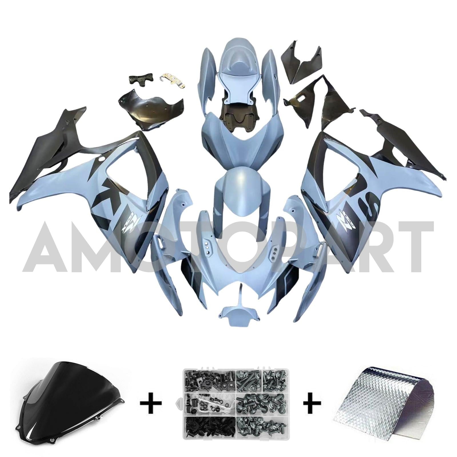 Amotopart 2006-2007 K6 GSXR 600/750 Suzuki Grey&Black Fairing kit
