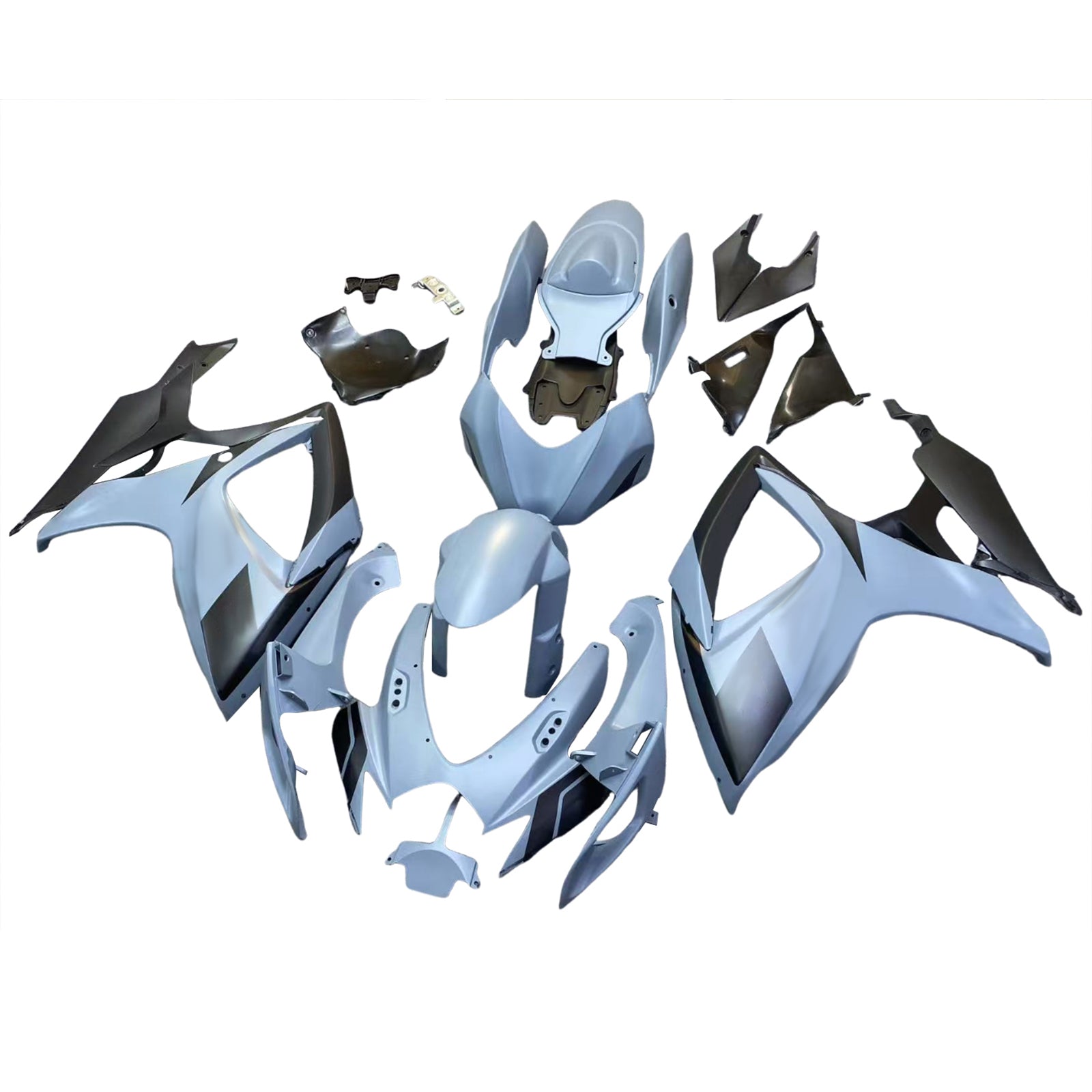 Amotopart 2006-2007 K6 GSXR 600/750 Suzuki Gris&Kit de carénage noir