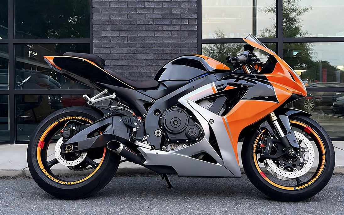 Amotopart 2006-2007 スズキ GSXR 600/750 ブル オレンジ シルバー フェアリングキット