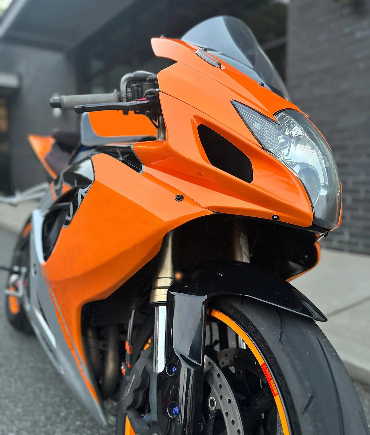 Amotopart 2006-2007 Suzuki GSXR 600/750 Orange Sliver Fairing Kit