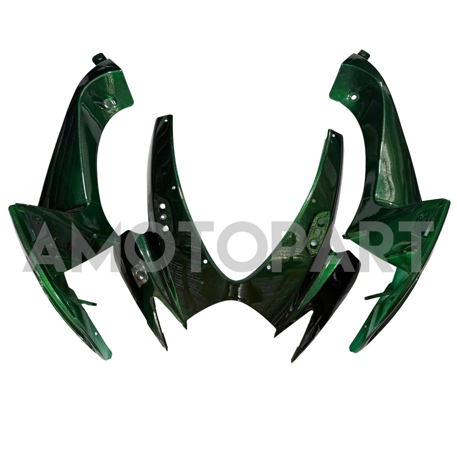 Amotopart 2006-2007 Suzuki GSXR 600/750 Dark Green & Carbon Fiber Fairing Kit