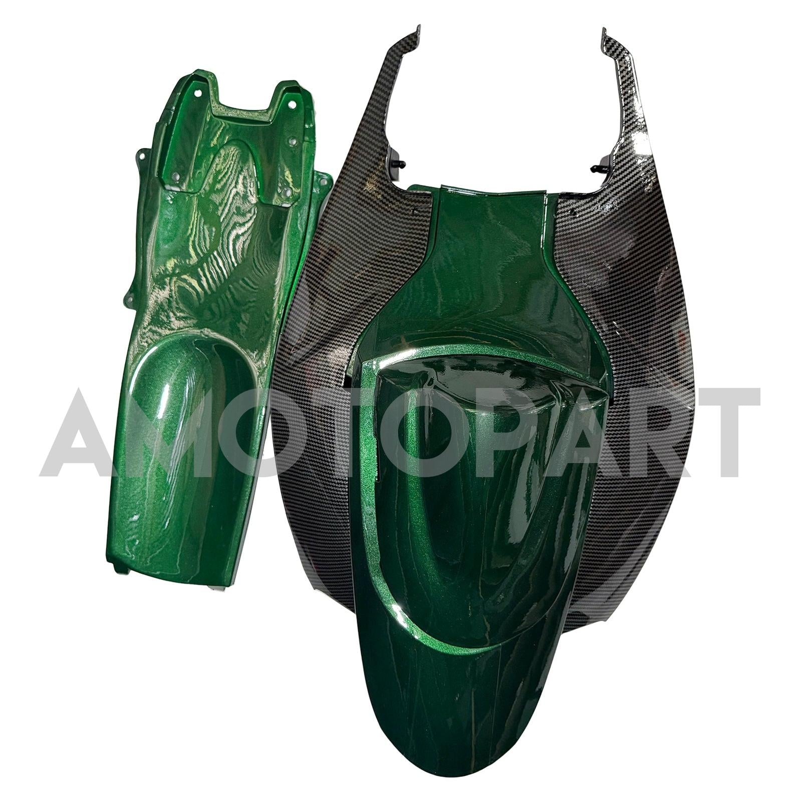 Amotopart 2006-2007 Suzuki GSXR 600/750 Dark Green & Carbon Fiber Fairing Kit