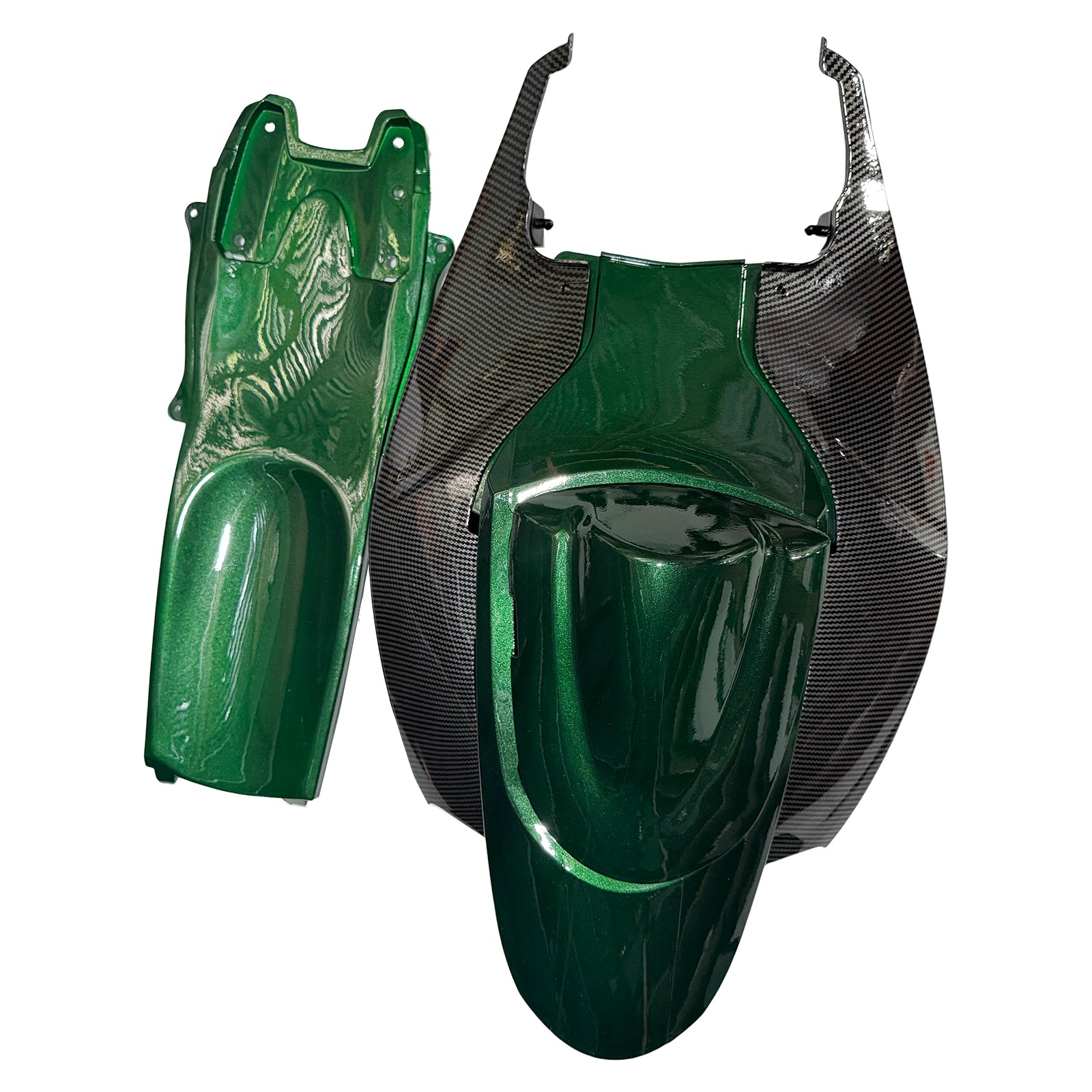Amotopart 2006-2007 Suzuki GSXR 600/750 Dark Green & Carbon Fiber Fairing Kit
