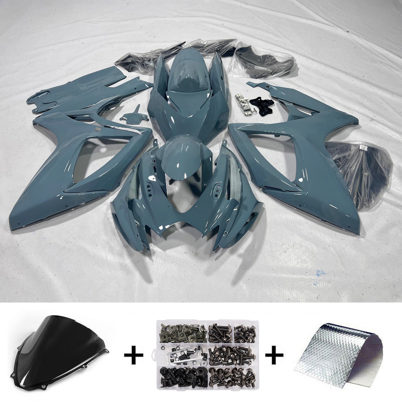 Amotopart 2006-2007 Suzuki GSXR 600/750 Grey Fairing Kit