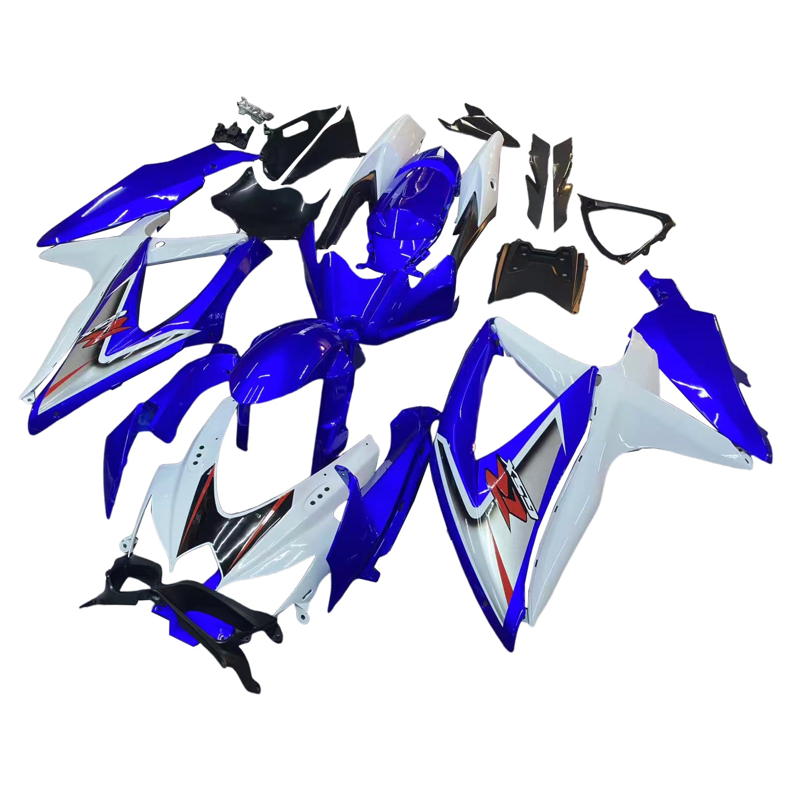 Amotopart Suzuki 2008–2010 Gsxr 600/750 blau-weißes Verkleidungsset