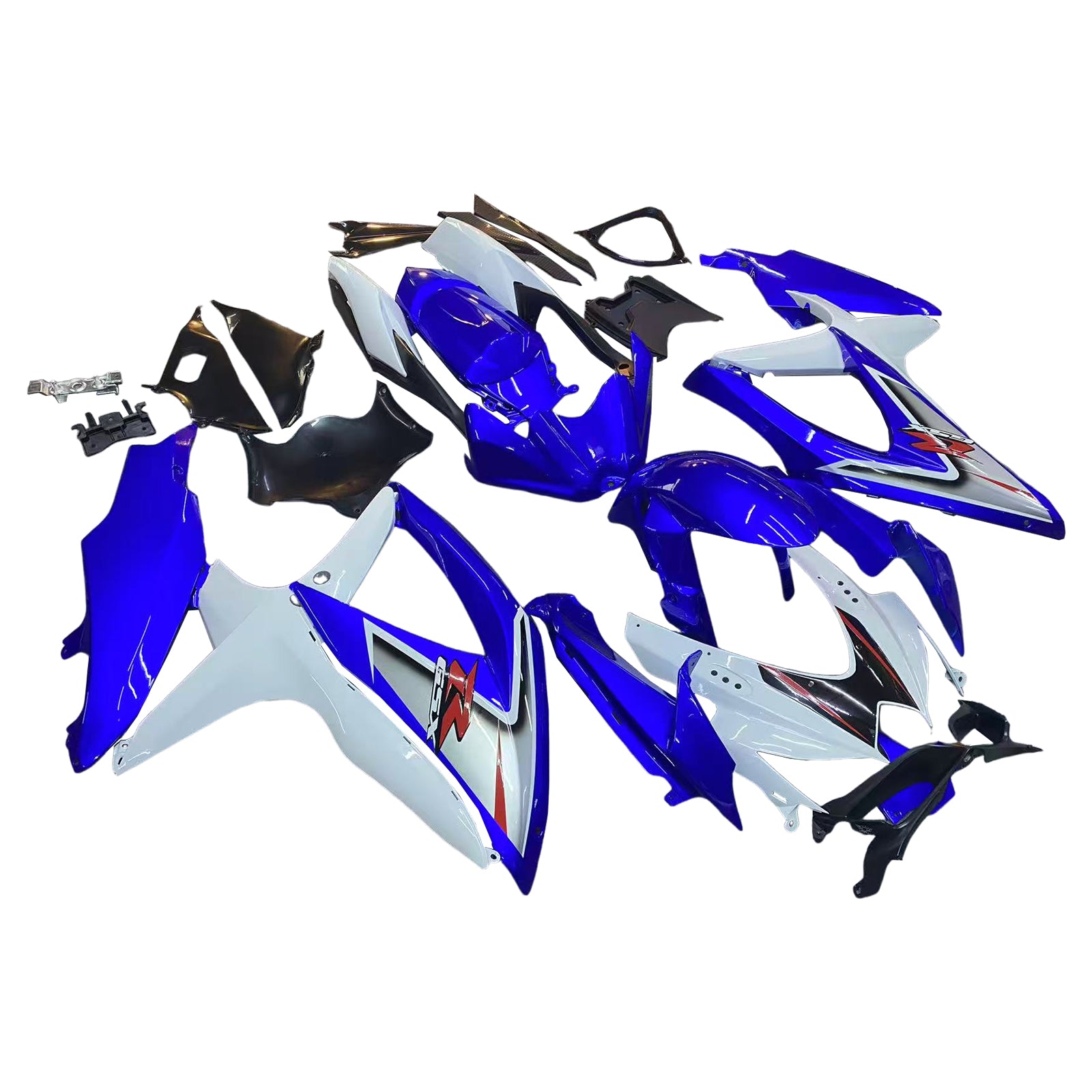 Amotopart Suzuki 2008–2010 Gsxr 600/750 blau-weißes Verkleidungsset