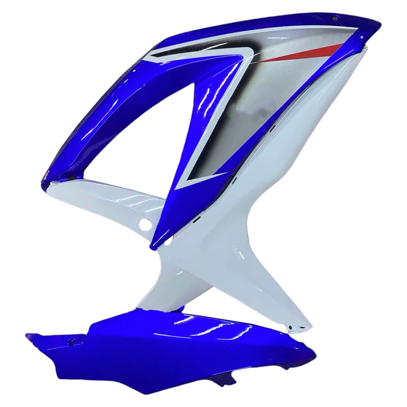 Amotopart 2008-2010 GSXR 600750 Suzuki Fairing White & Blue Kit