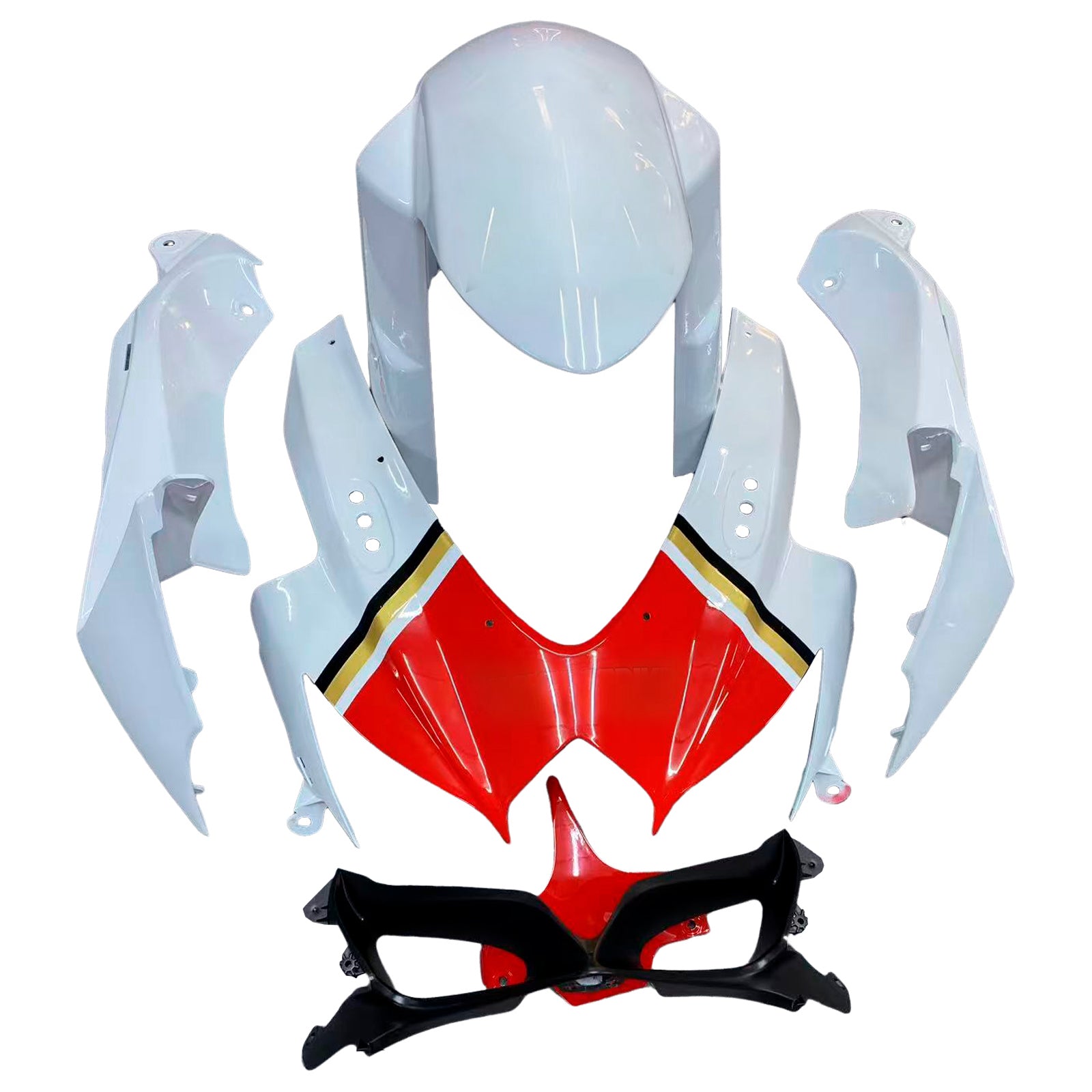 Amotopart 2008-2010 K8 GSXR 600/750 Suzuki Gray & Blue Fairing Kit