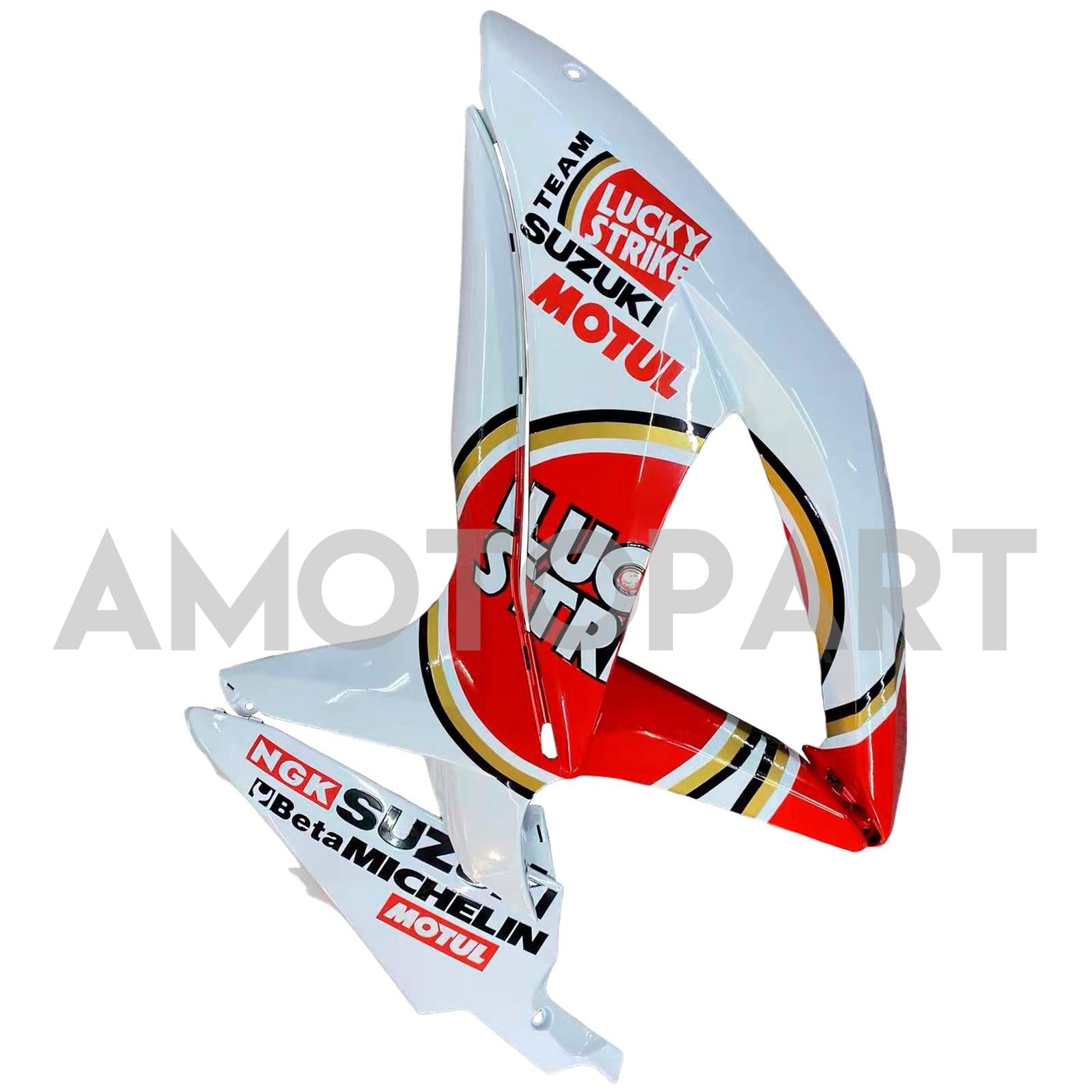 Amotopart 2008-2010 K8 GSXR 600/750 Suzuki White Red Fairing Kit