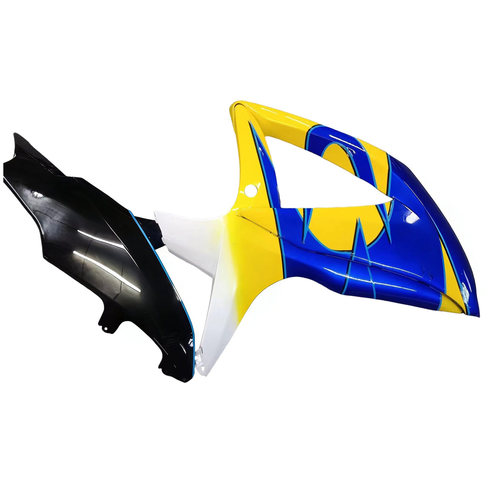 Amotopart Kit carena blu e giallo Suzuki GSXR 600/750 K8 2008-2010