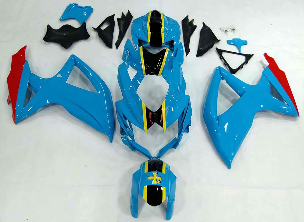 Amotopart 2008-2010 Suzuki GSXR 600/750 Blue Red Fairing Kit