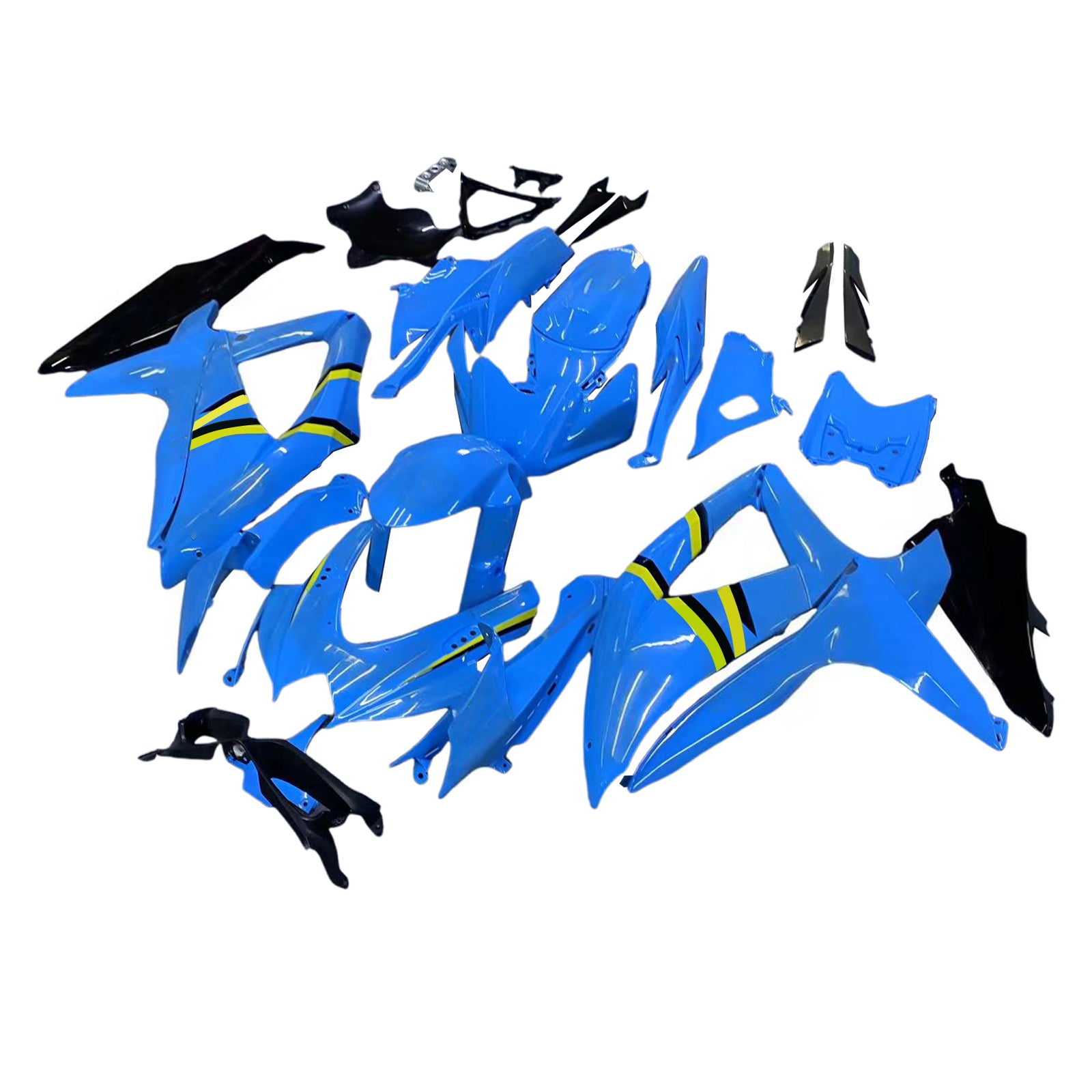 Amotopart 2008-2009 Suzuki GSXR 600/750 Kit de carénage bleu
