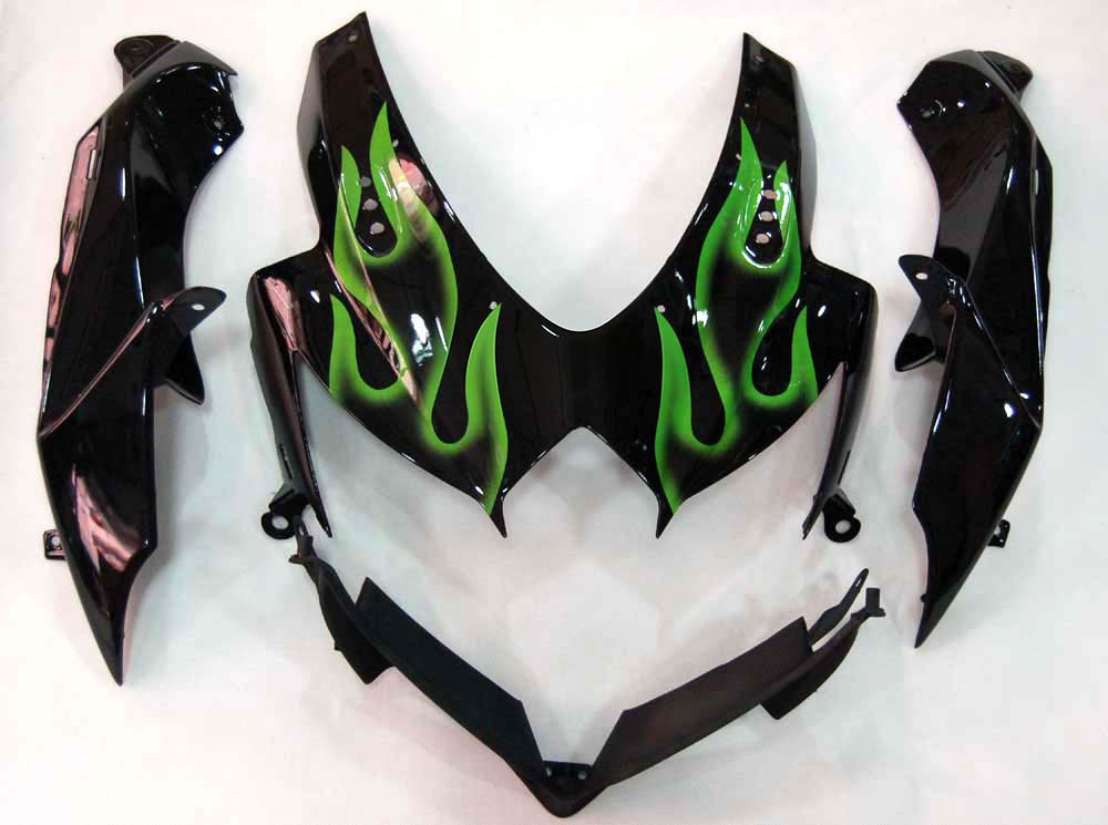 Amotopart 2008-2010 Suzuki GSXR 600/750 Black Green Fairing Kit