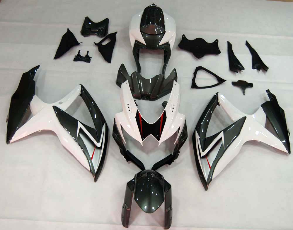 Amotopart 2008-2010 Suzuki GSXR 600/750 Grey Black Fairing Kit