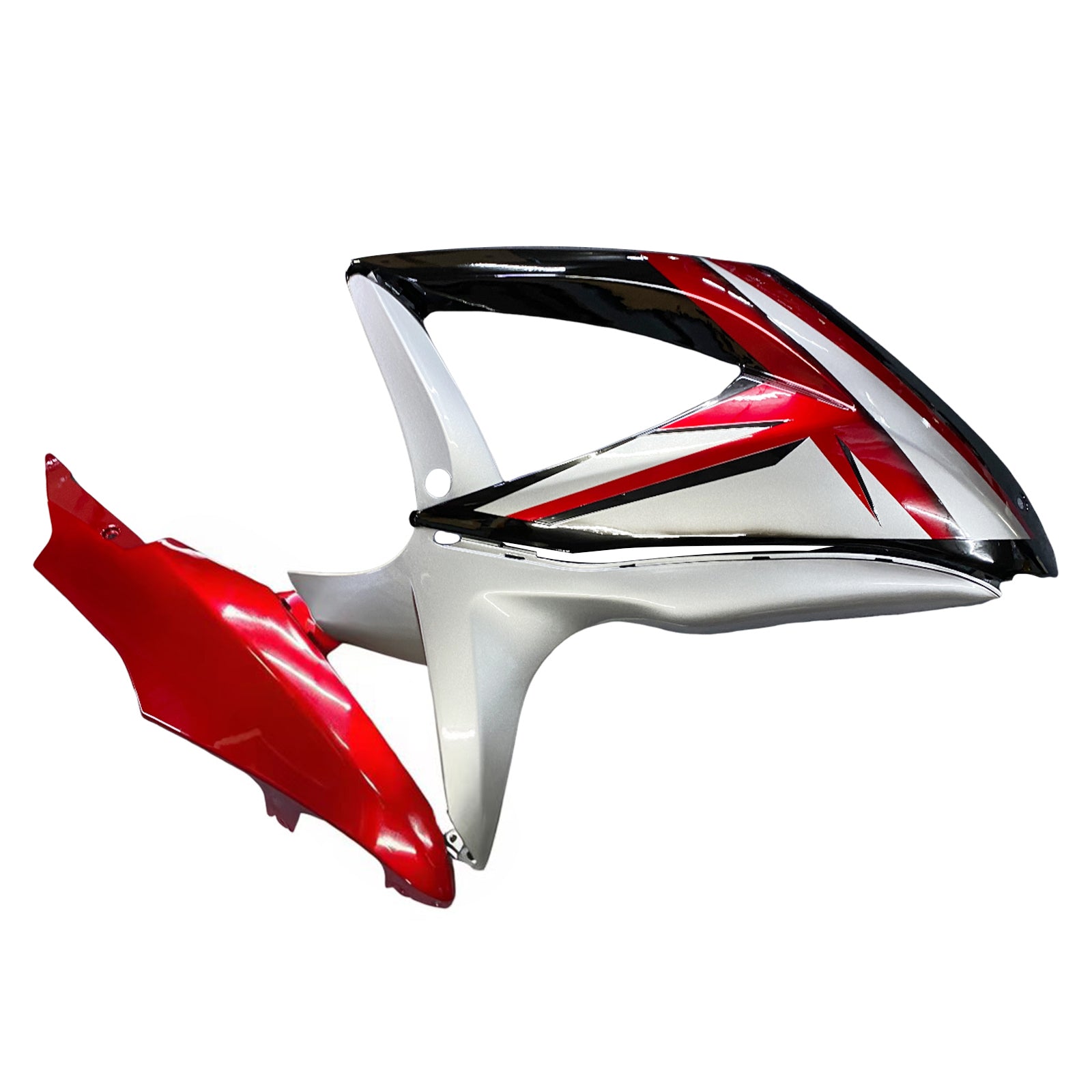 Amotopart 2008-2010 Suzuki GSXR600/750 Verkleidung G-Silber&Rotes Trikot
