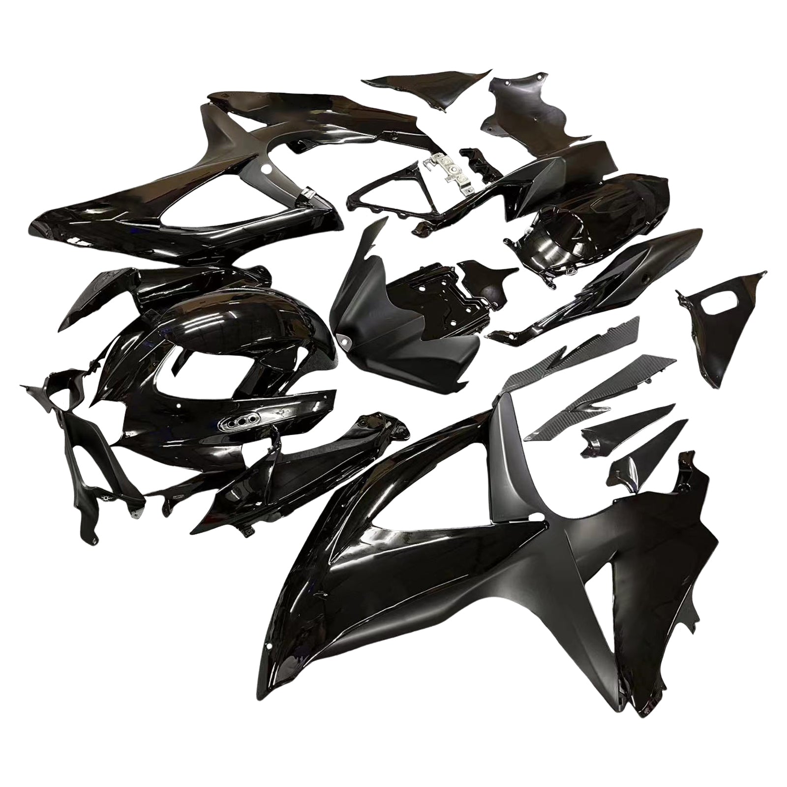 Amotopart 2008-2010 Suzuki GSXR 600/750 K8 Gloss Black Fairing Kit