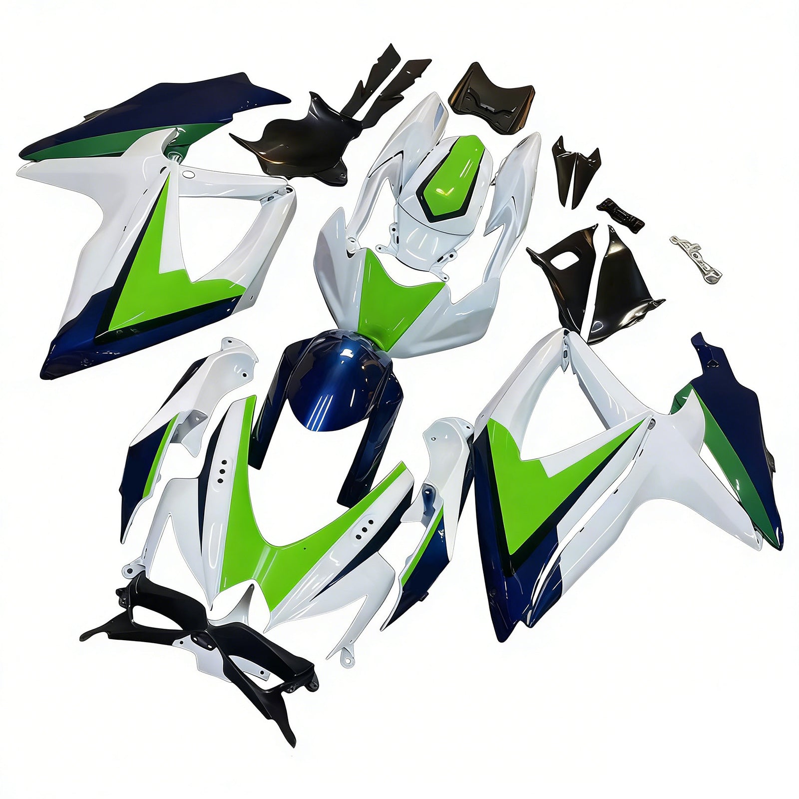 Amotopart 2008-2010 Suzuki GSXR 600/750 White Fairing Kit