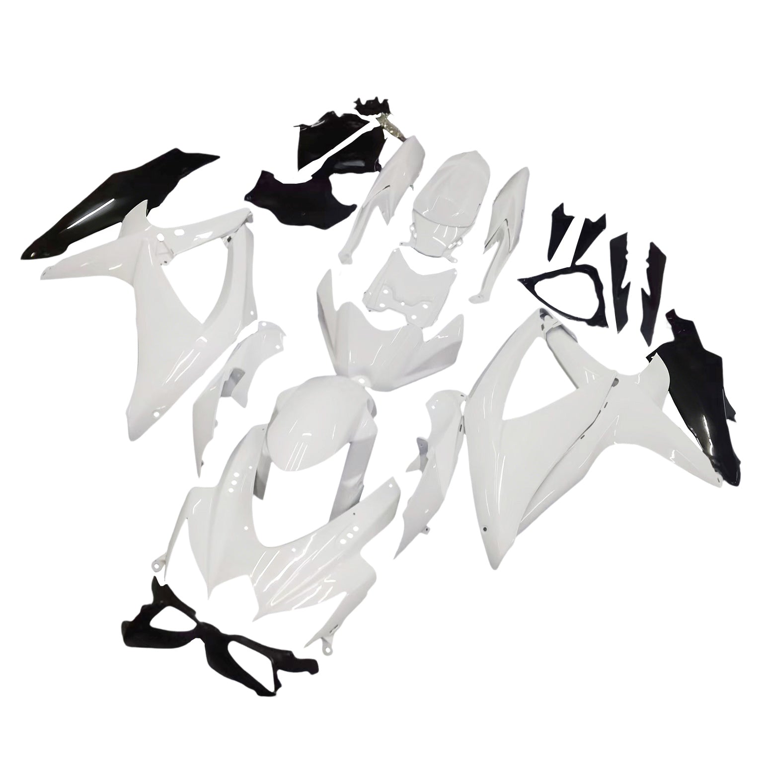 Amotopart 2008-2009 Suzuki GSXR 600/750 White Fairing Zestaw