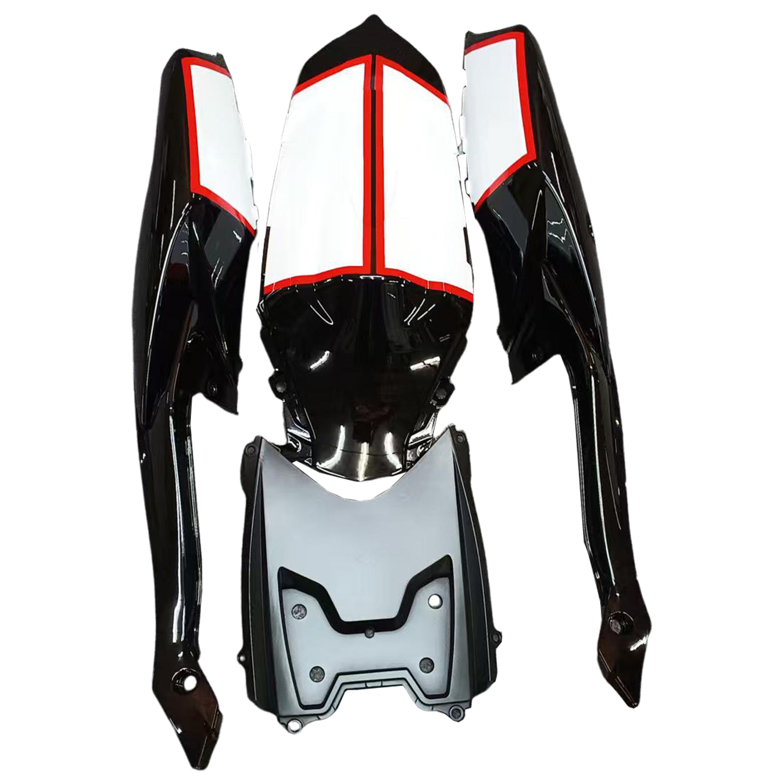 Amotopart 2008-2010 Suzuki GSXR 600/750 Black White Red Fairing Kit
