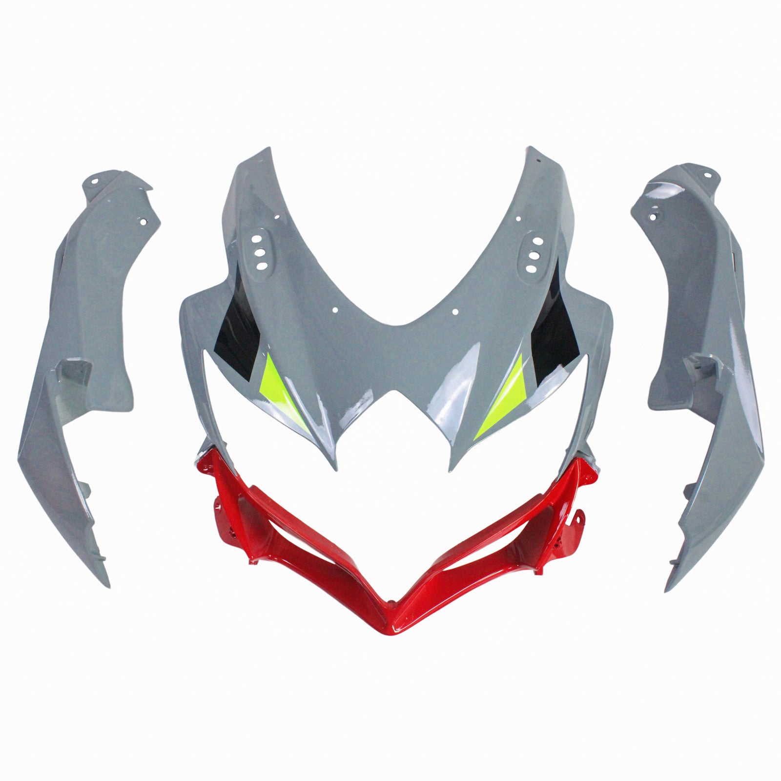 Amotopart 2008-2010 Suzuki GSXR600/750 Verkleidung Grau&Gelbes Set