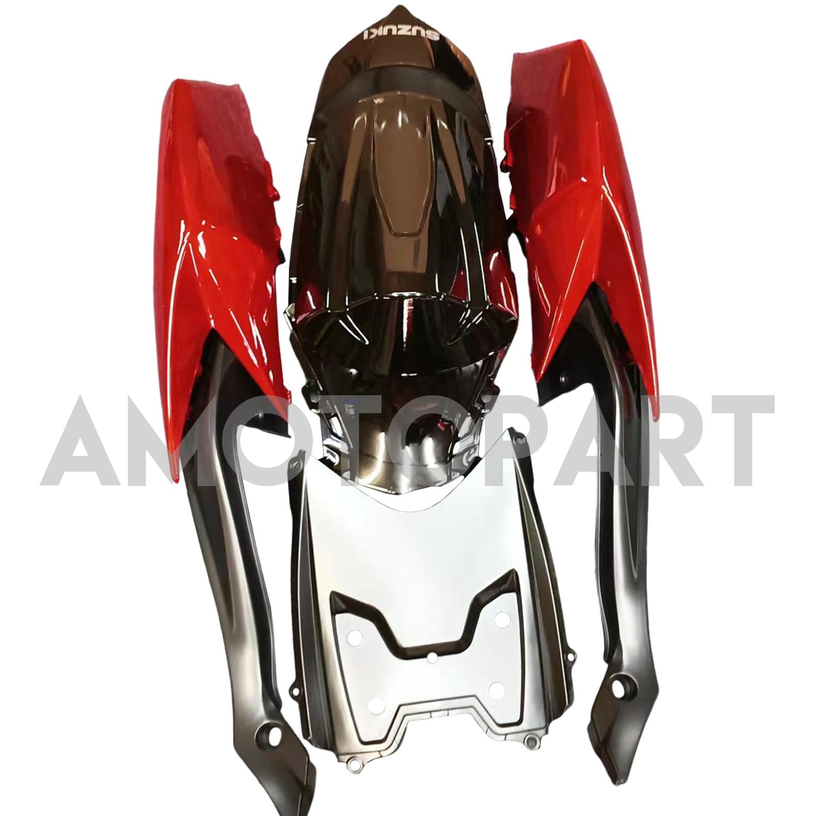 Amotopart 2008-2010 Suzuki GSXR600/750 Fairing Gloss Red&Black style 2 Kit