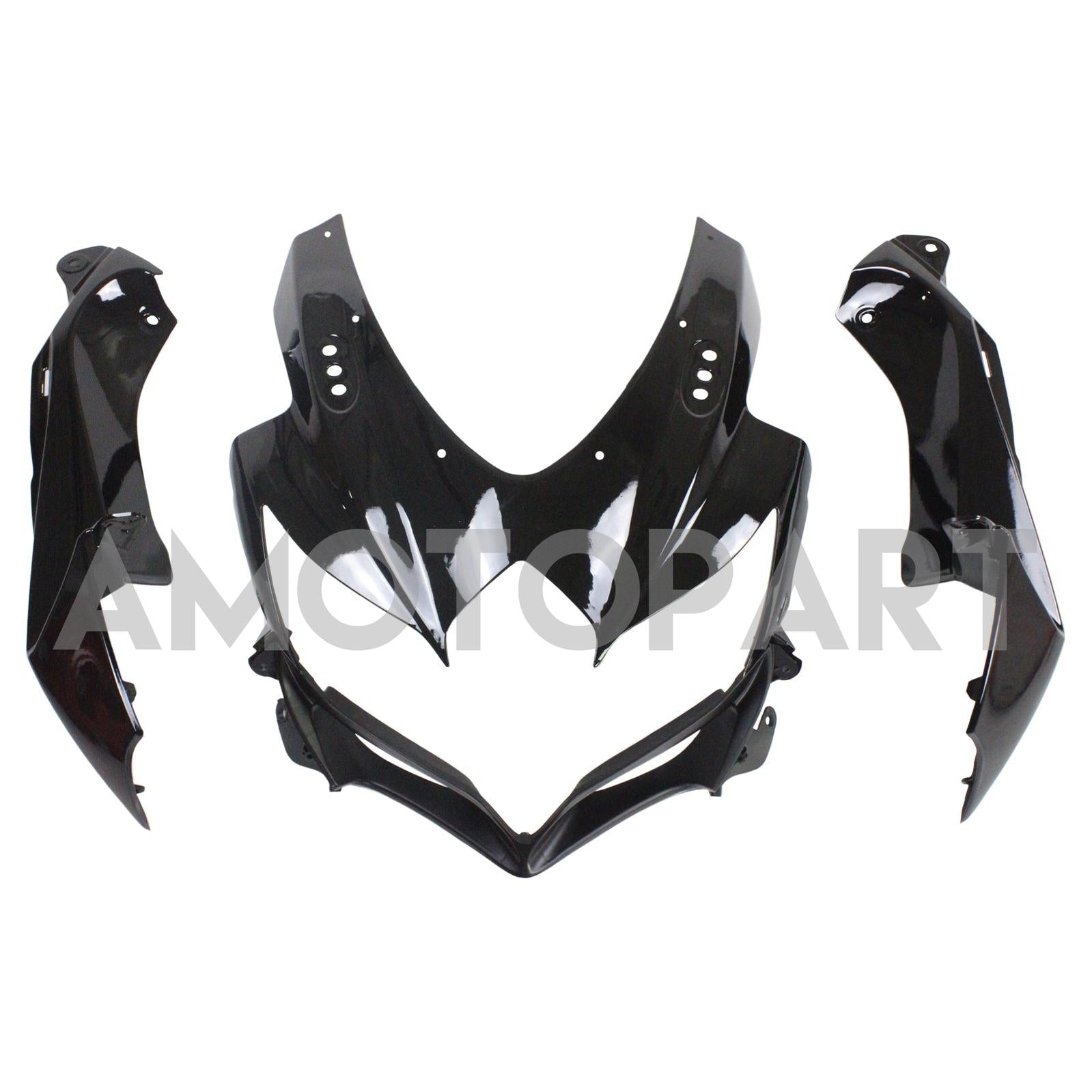 Amotopart 2008-2010 Suzuki GSXR600/750 Fairing Gloss Black&Blue Kit