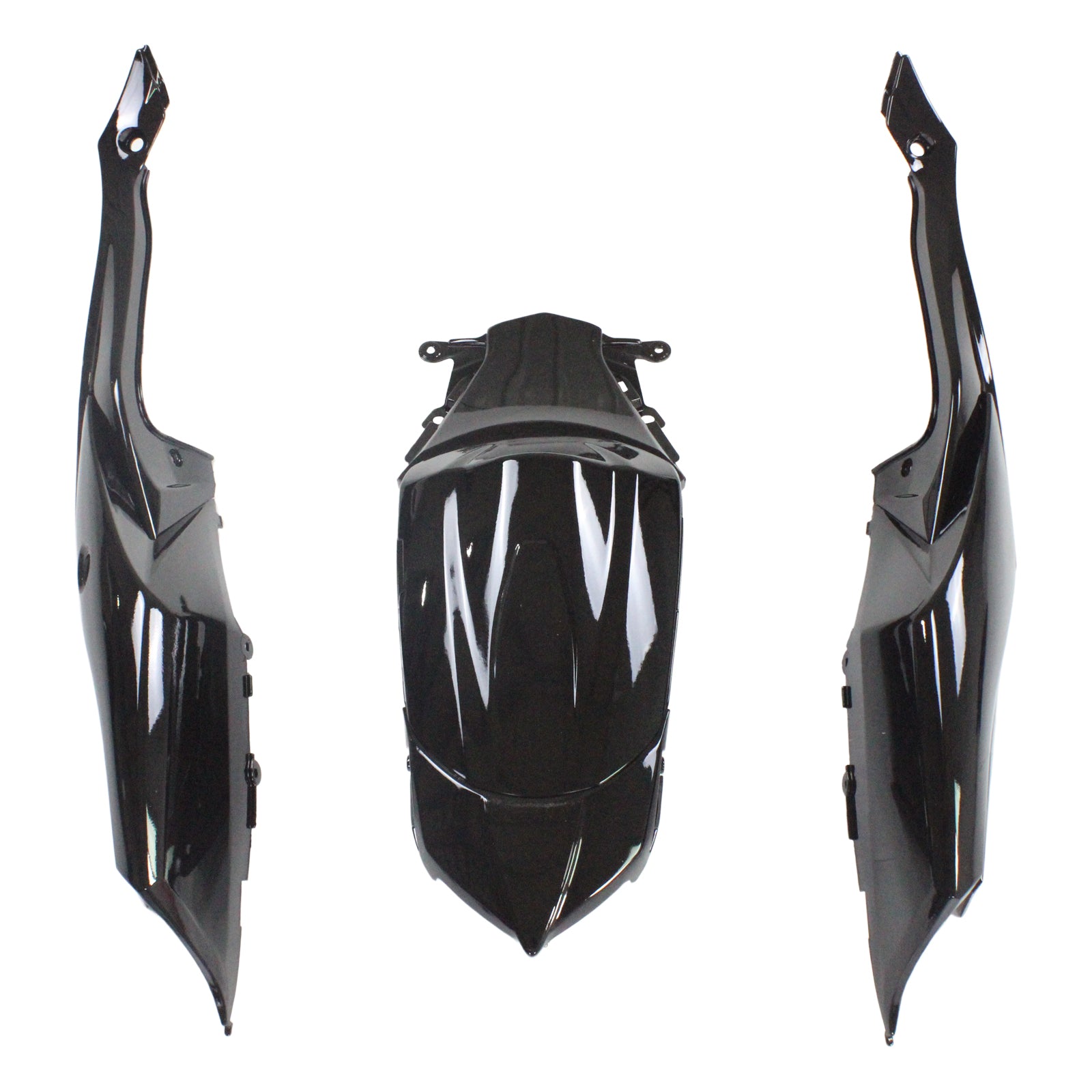 Amotopart 2008-2010 Suzuki GSXR600/750 Kit de carenado negro y azul brillante