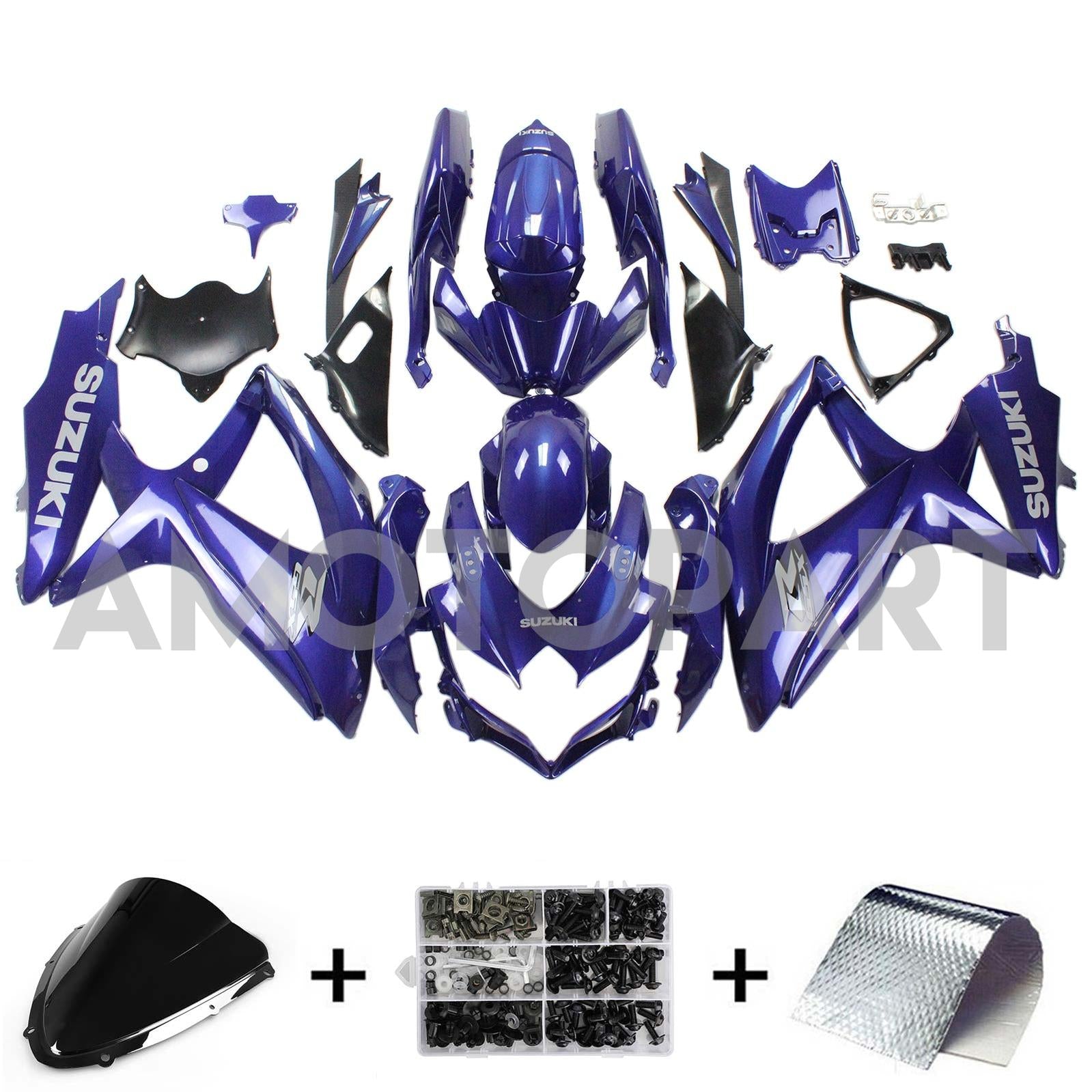 Amotopart 2008-2010 Suzuki GSXR 600/750 Collection de kit de carénage deux