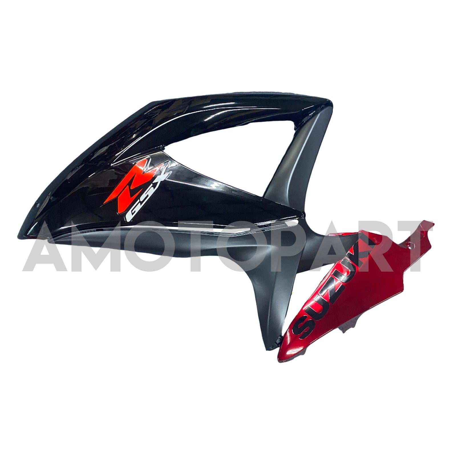 Amotopart 2008–2010 Suzuki GSXR600/750 Verkleidung, glänzend schwarz&Rotes Kit