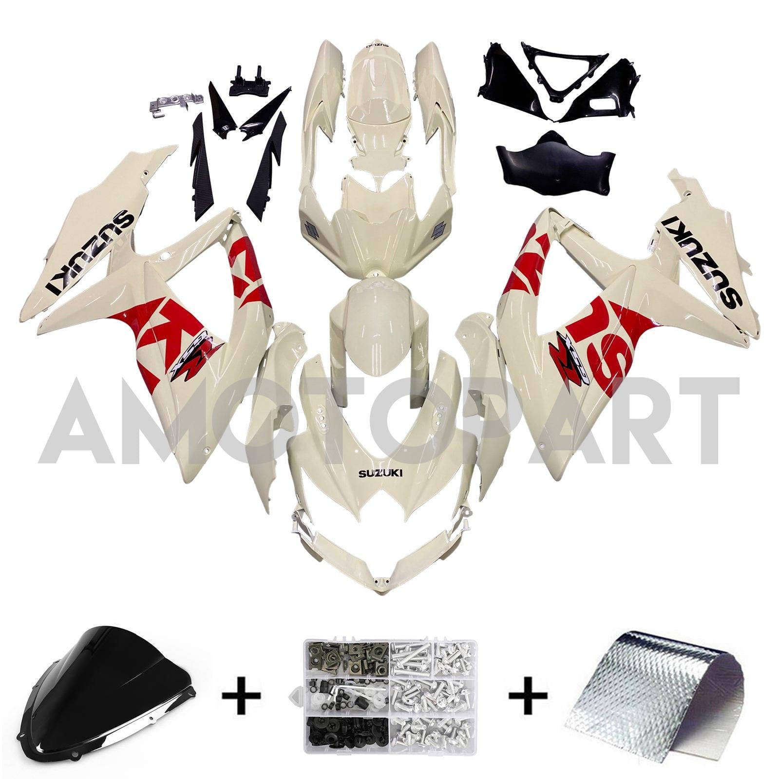 Amotopart 2008-2010 Suzuki GSXR600/750 Fairing Beige Kit