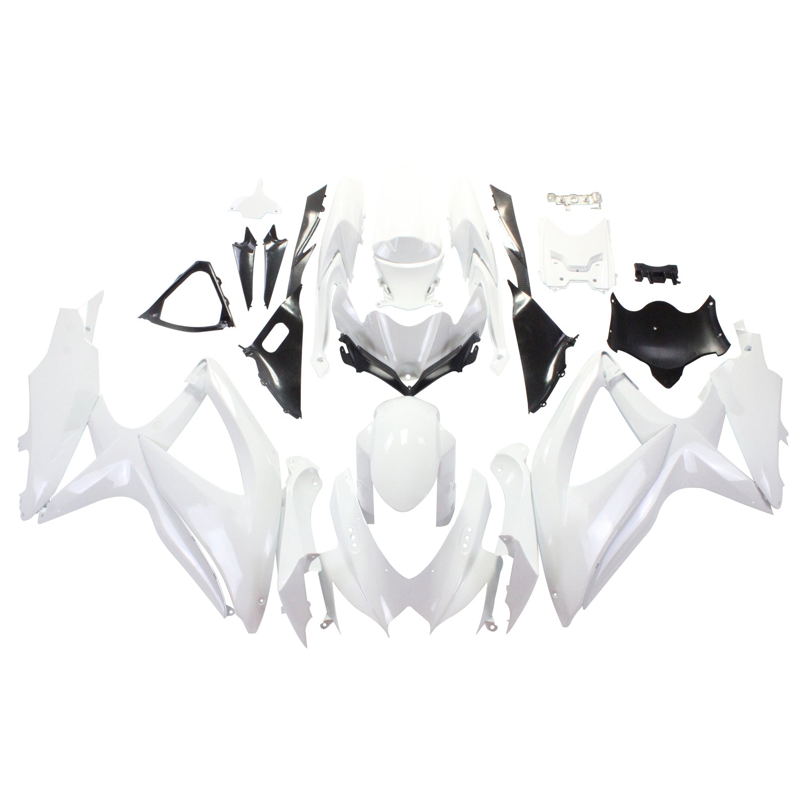 Amotopart 2008-2010 Suzuki GSXR600/750 Fairing White Kit