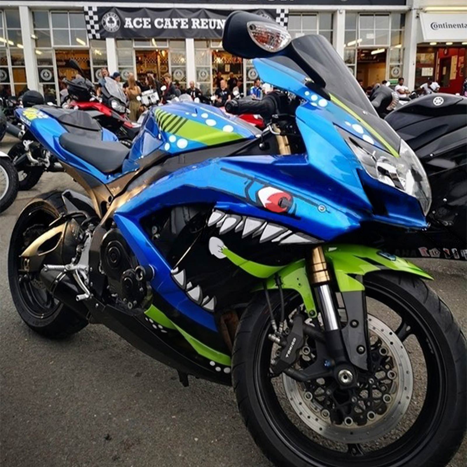 Amotopart 2008-2010 Suzuki GSXR600/750 Fairing Blue&Green Monster Kit