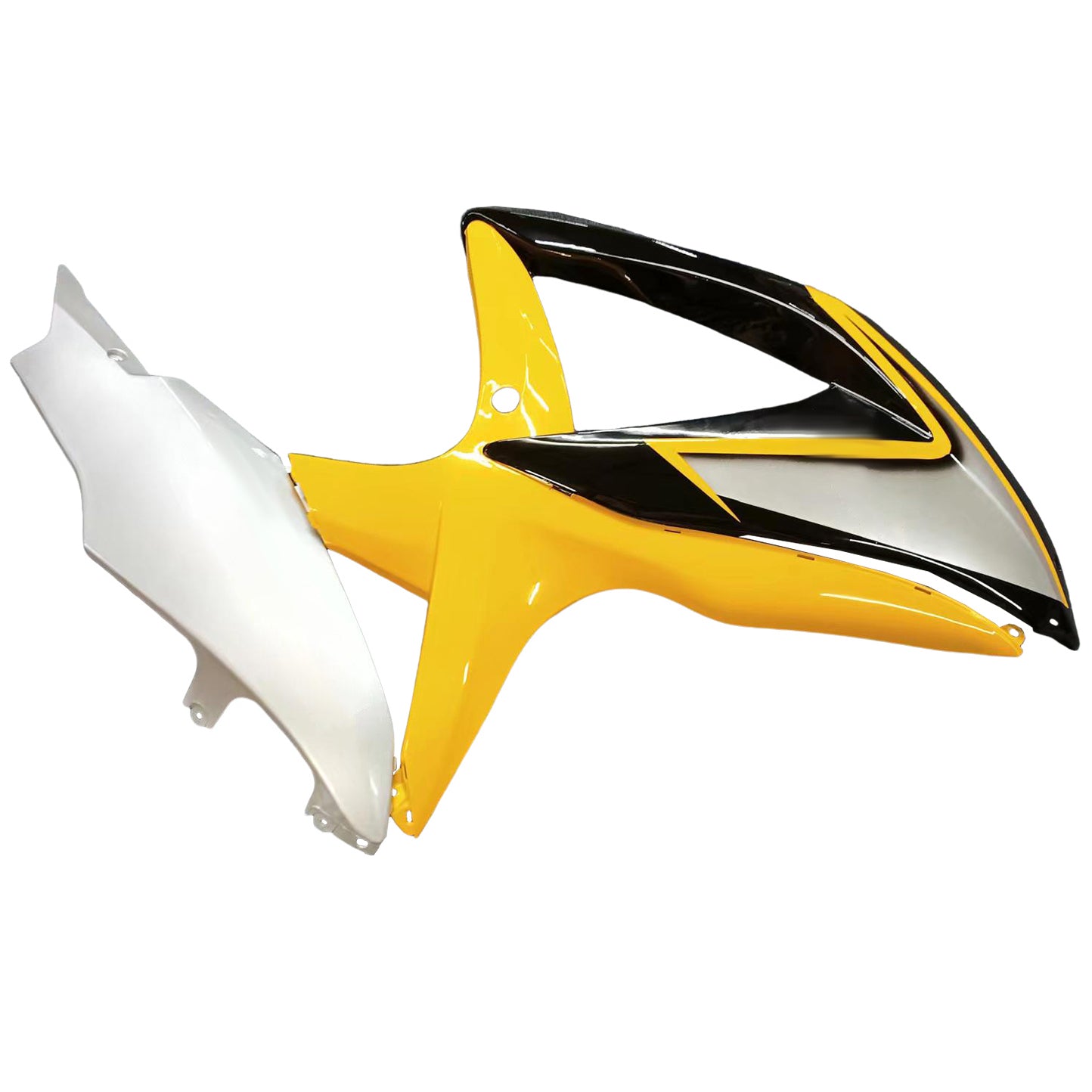 Amotopart 2008-2010 Suzuki GSXR600/750 Fairing Yellow & Sliver Zestaw