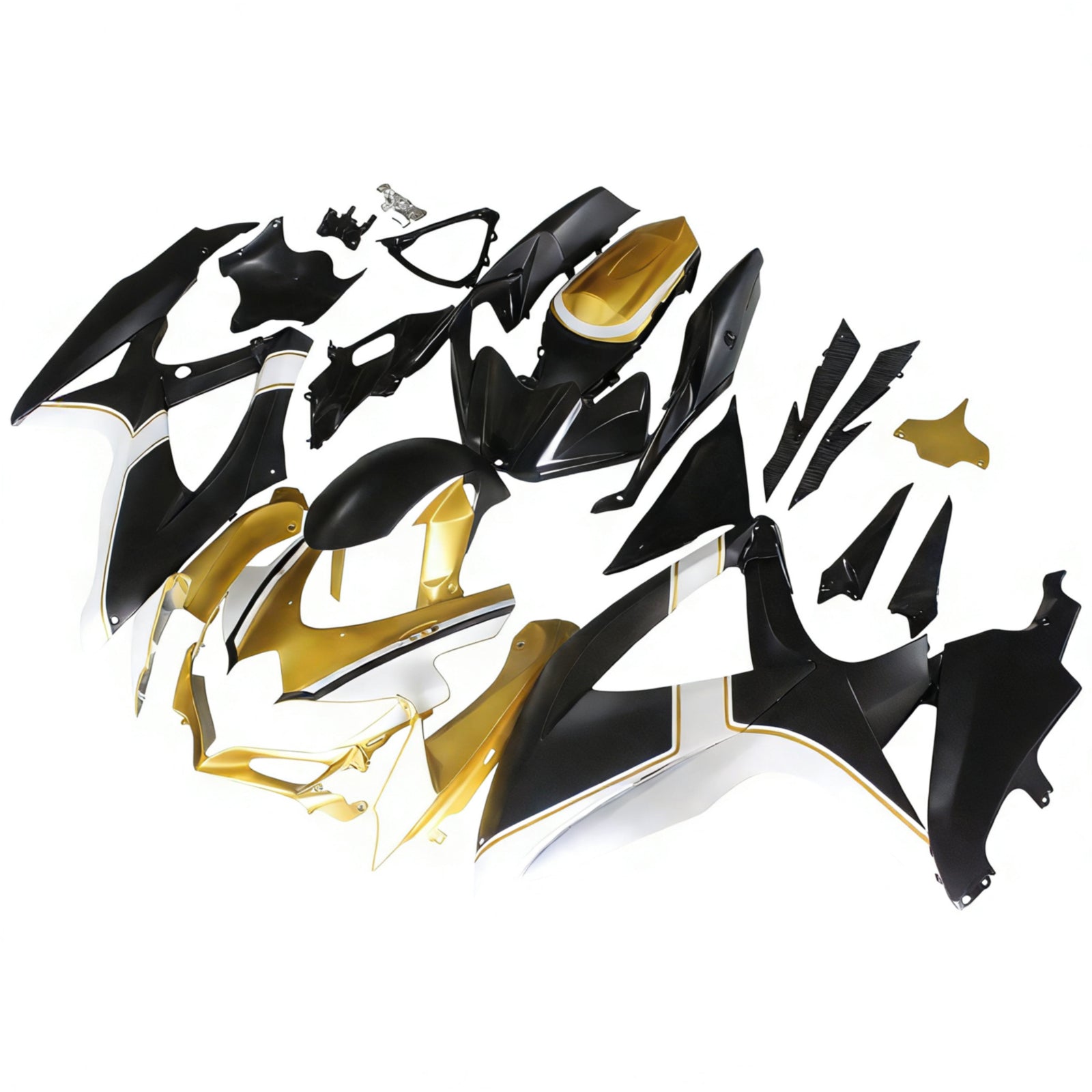 Amotopart 2008-2010 Suzuki GSXR600/750 Fairing Black&Gold Kit