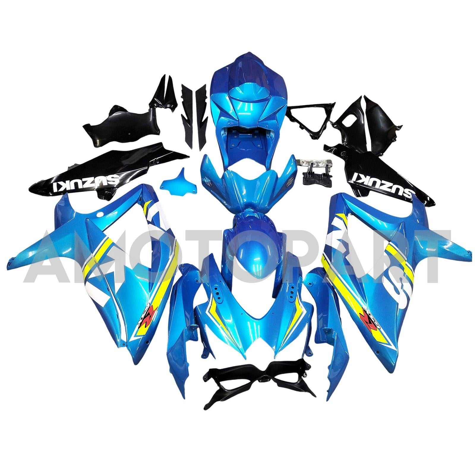 Amotopart 2008-2010 Suzuki GSXR600/750 Gloss Blue Fairing Kit