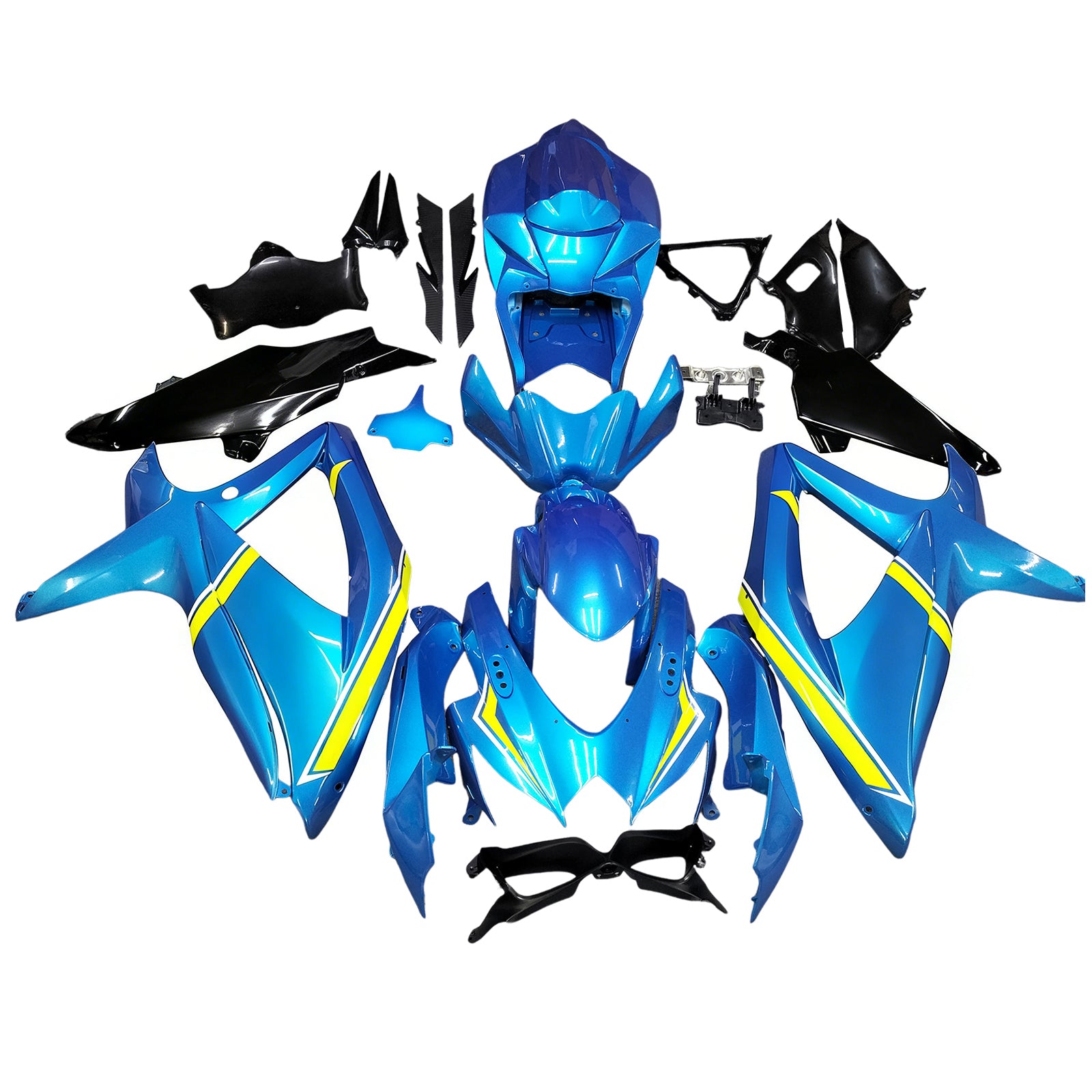 Amotopart 2008-2010 Suzuki GSXR600/750 Gloss Blue Fairing Kit