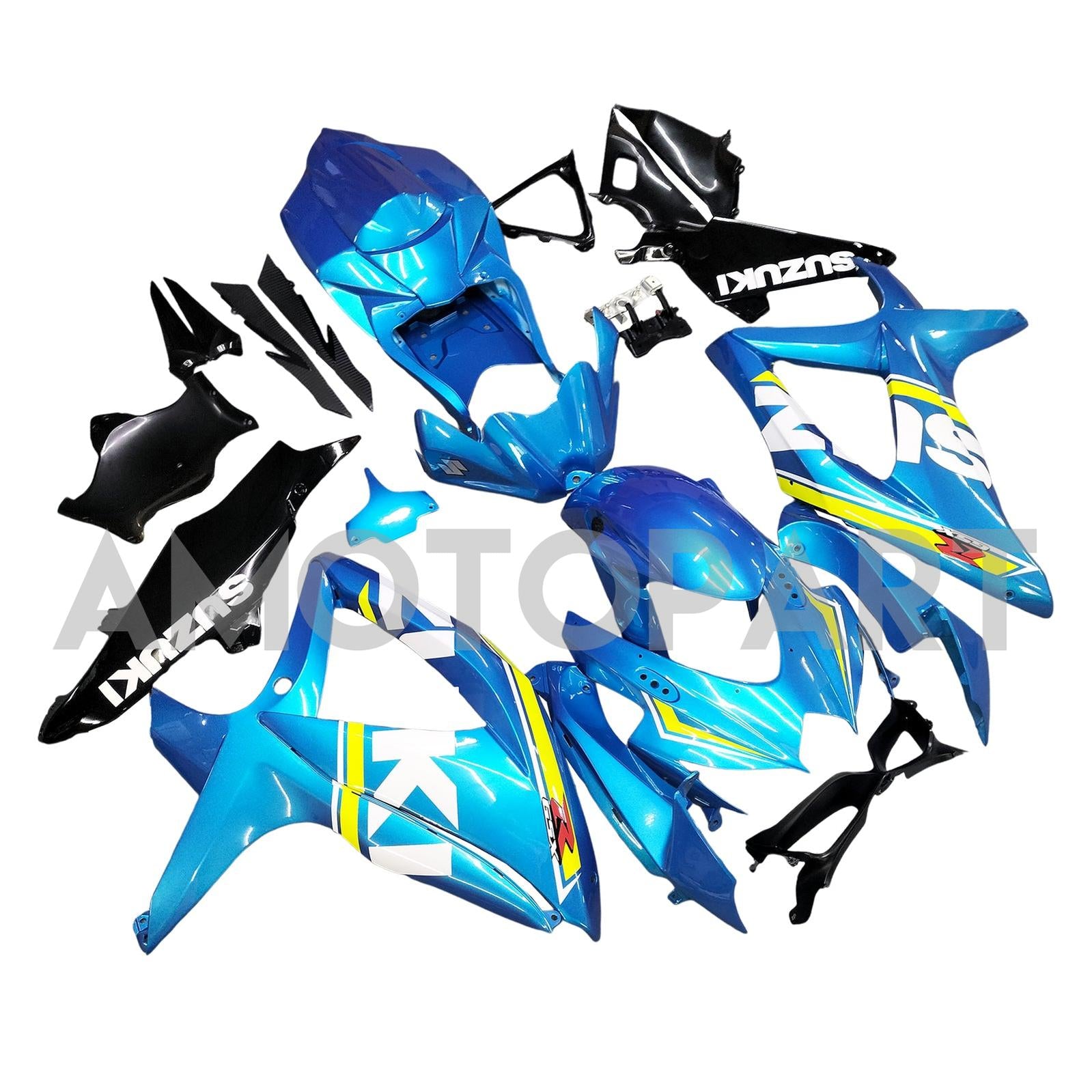 Amotopart 2008-2010 Suzuki GSXR600/750 Gloss Blue Fairing Kit