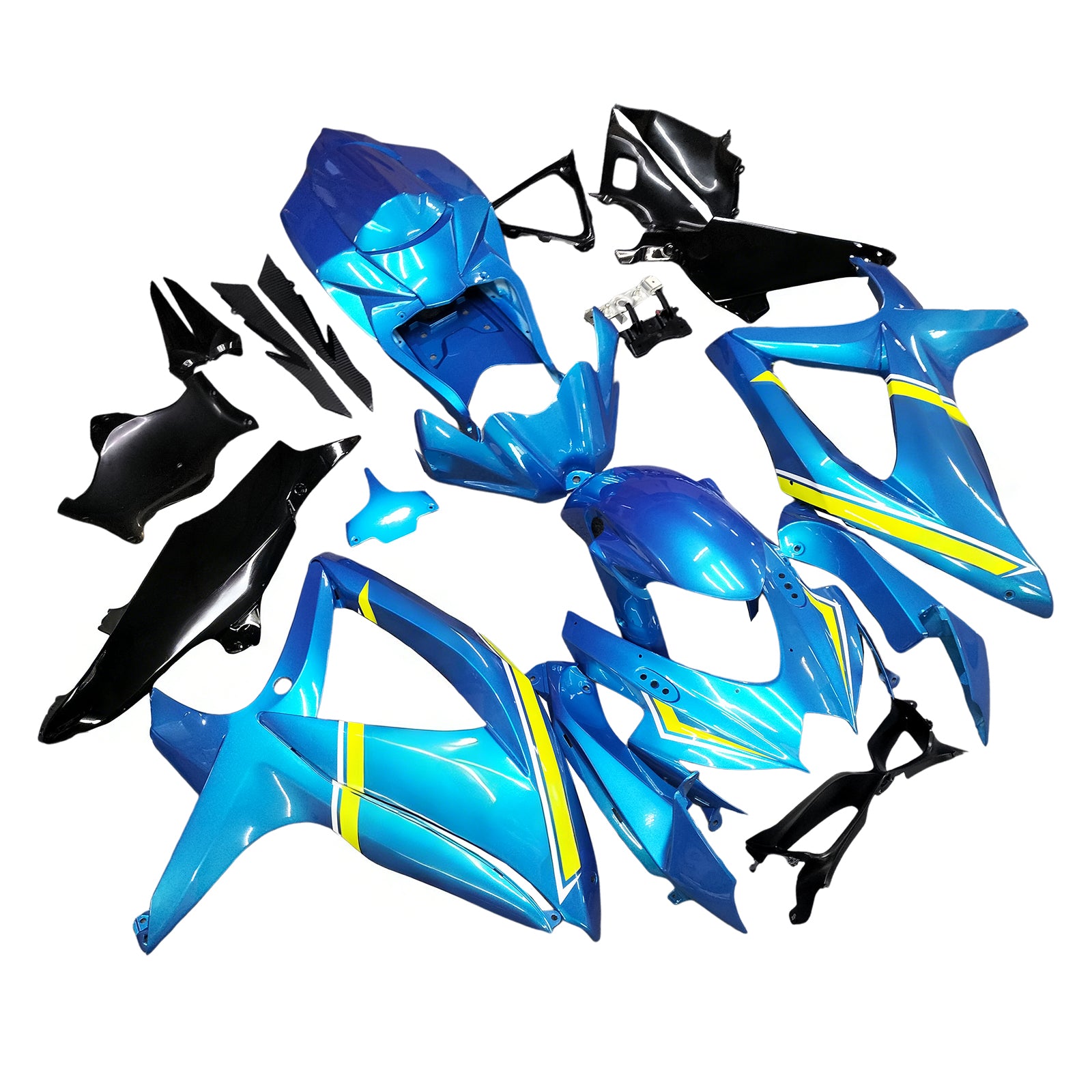 Amotopart 2008-2010 Suzuki GSXR600/750 Gloss Blue Fairing Kit