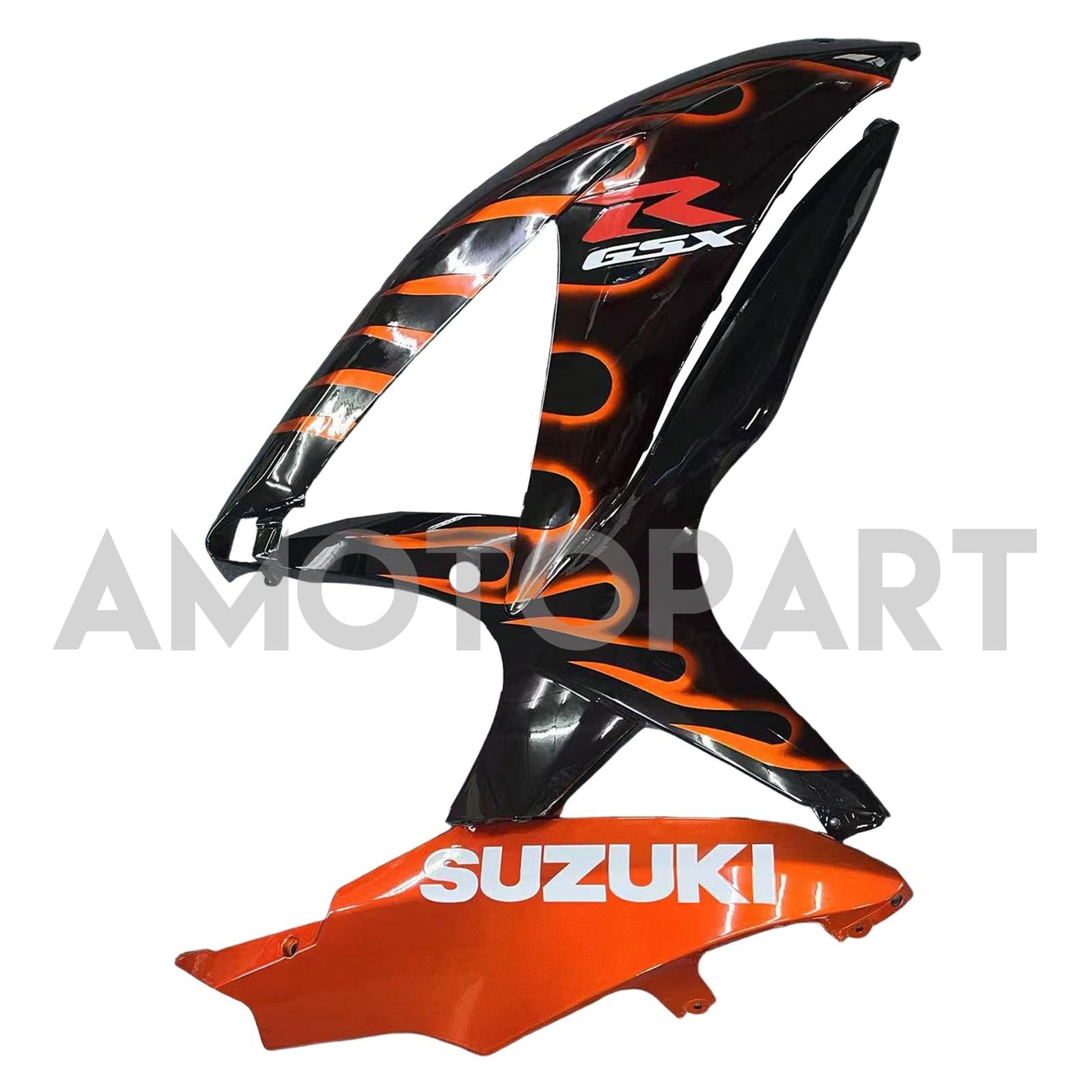 Amotopart 2008-2010 Suzuki GSXR600/750 Fairing Black&Orange Fire Kit