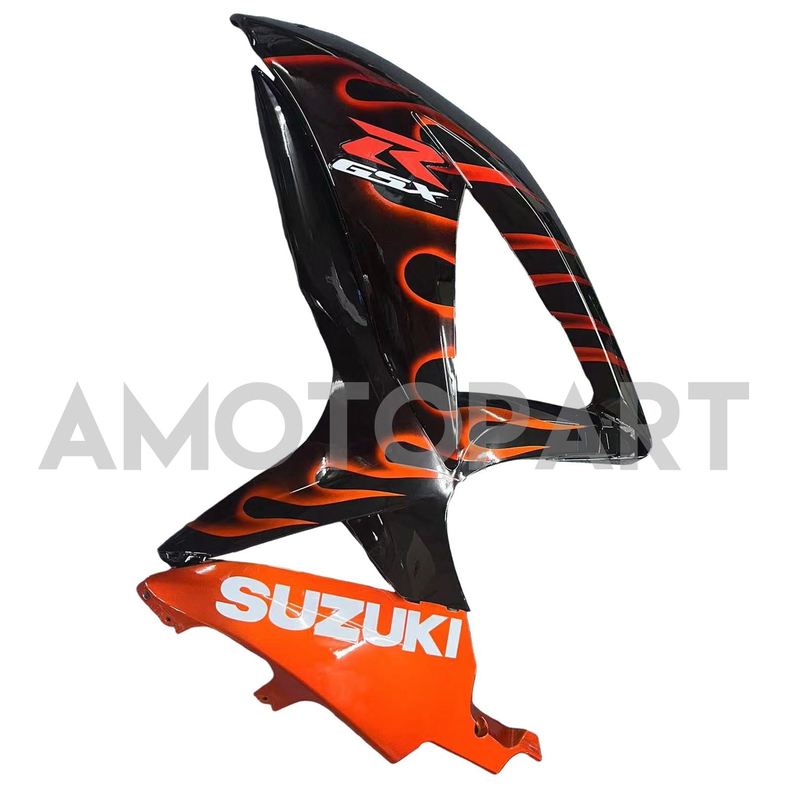 Amotopart 2008-2010 Suzuki GSXR600/750 Fairing Black&Orange Fire Kit