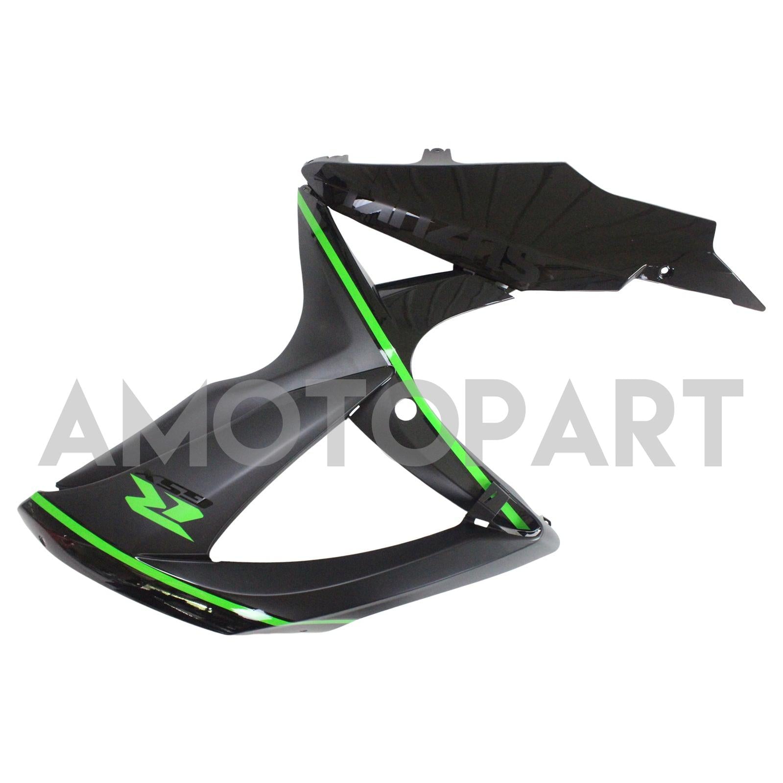 Amotopart 2008–2010 Suzuki GSXR600/750 Verkleidung, mattschwarz&Grünes Kit