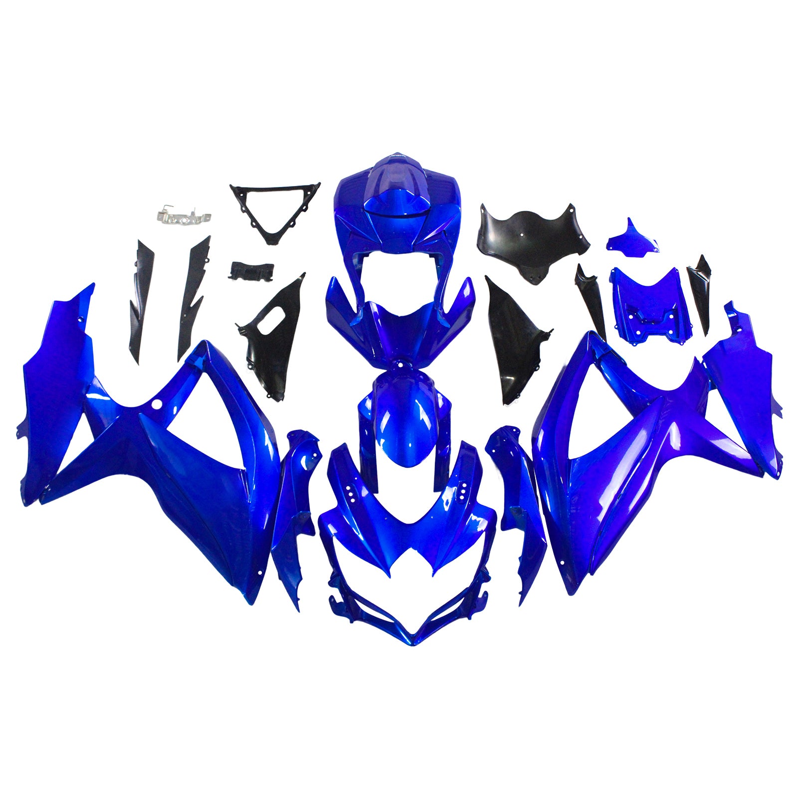 Amotopart 2008–2010 Suzuki GSXR600/750 Verkleidung, glänzendes dunkelblaues Kit