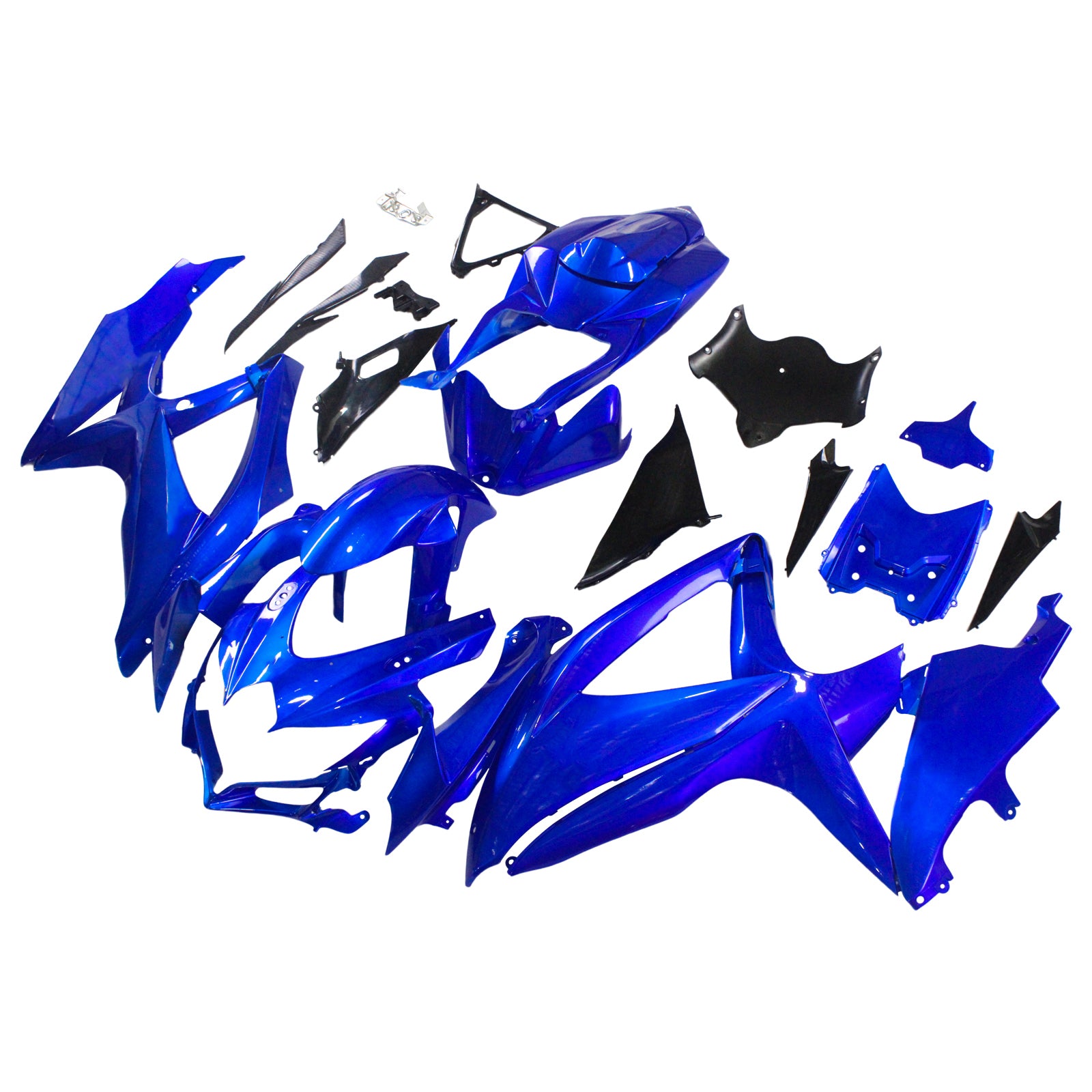 Amotopart 2008–2010 Suzuki GSXR600/750 Verkleidung, glänzendes dunkelblaues Kit