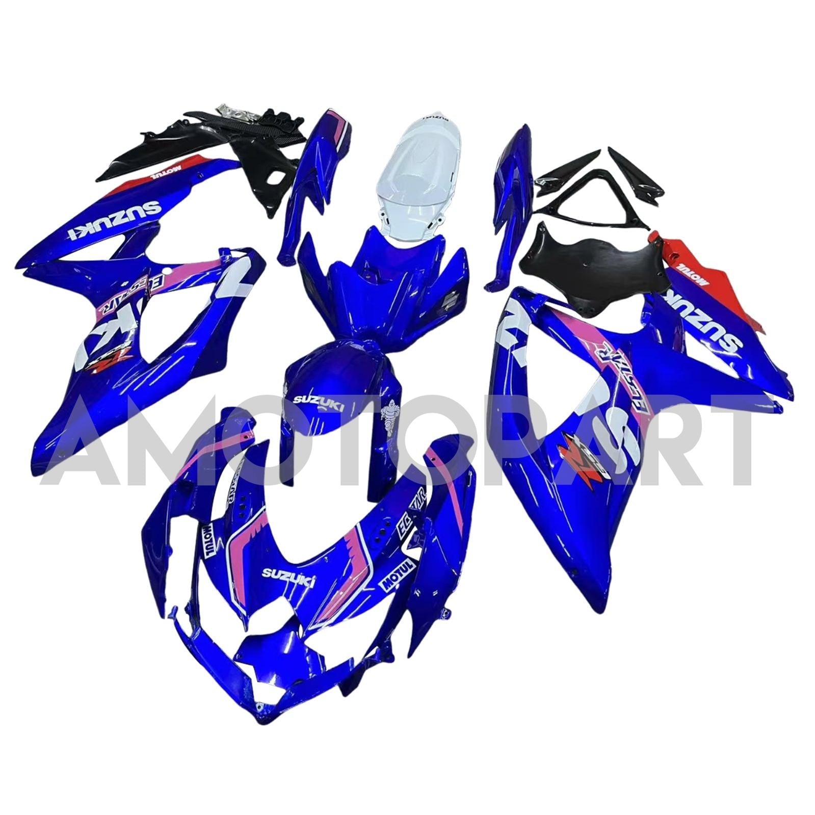 Amotopart 2008-2010 Suzuki GSXR600/750 Fairing Blue&Pink Kit