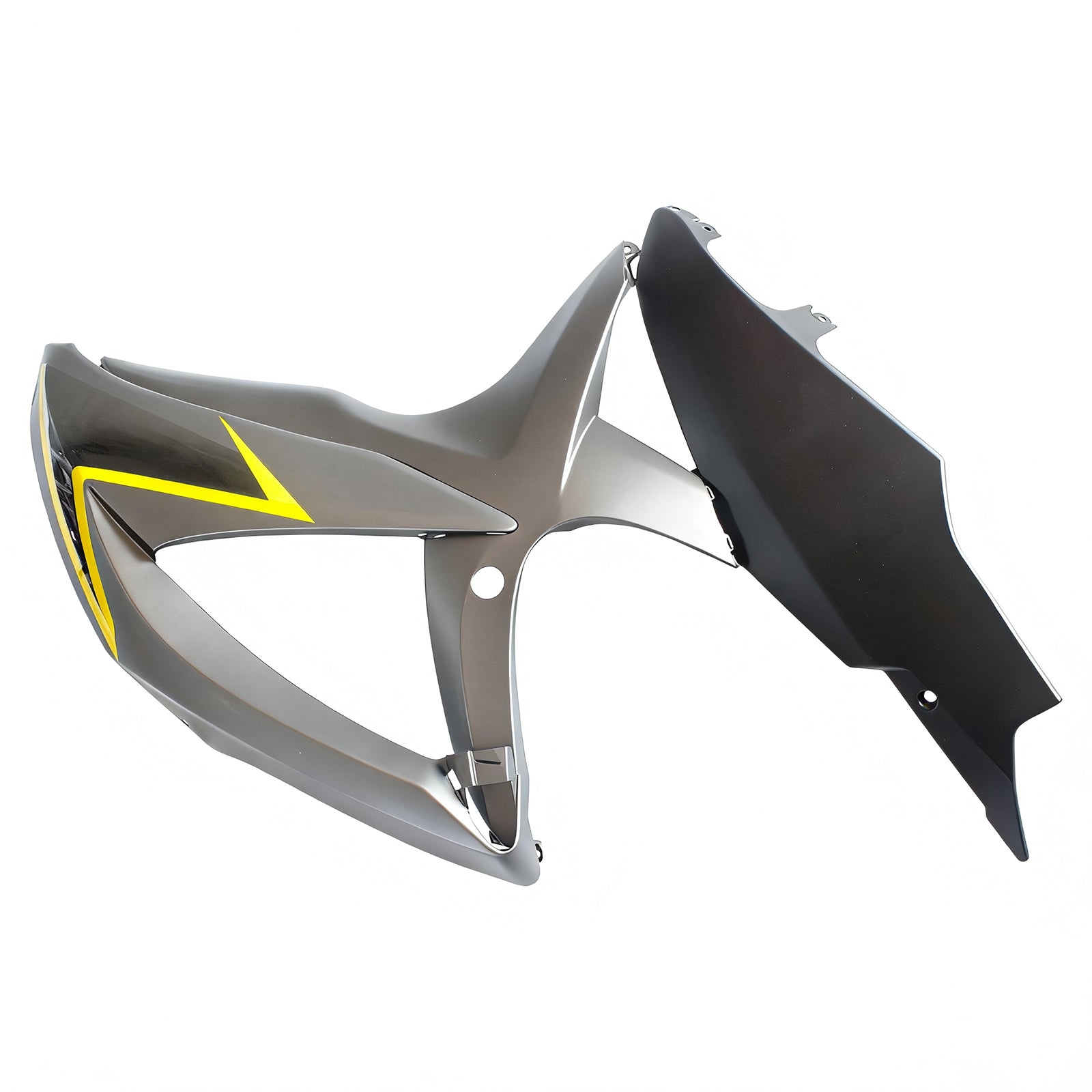 Amotopart 2008-2010 Suzuki GSXR600/750 Kåpa Matt Mörkgrå&Ygult kit